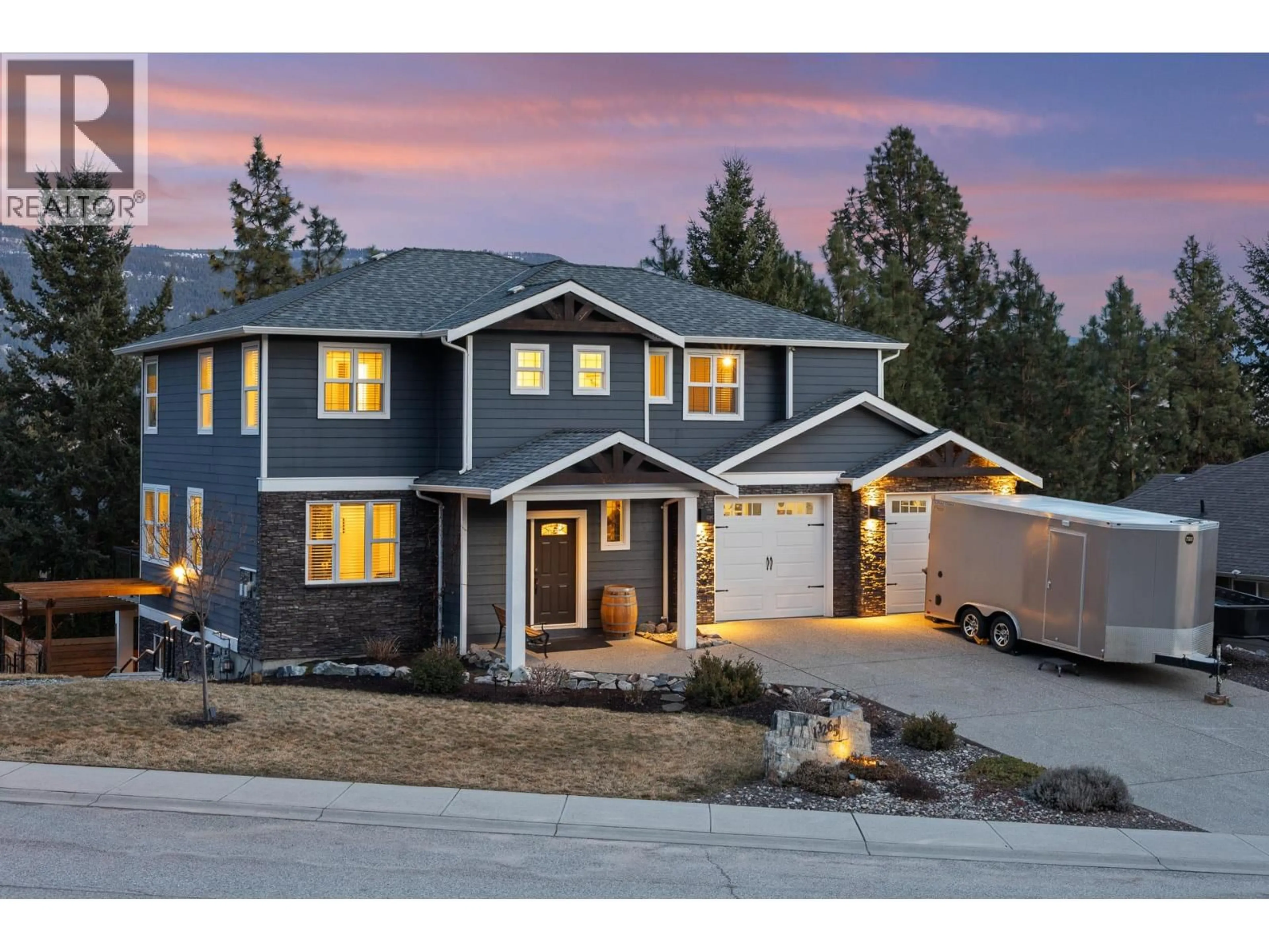 Home with brick exterior material, street for 13265 APEX DRIVE, Lake Country British Columbia V4V2P1