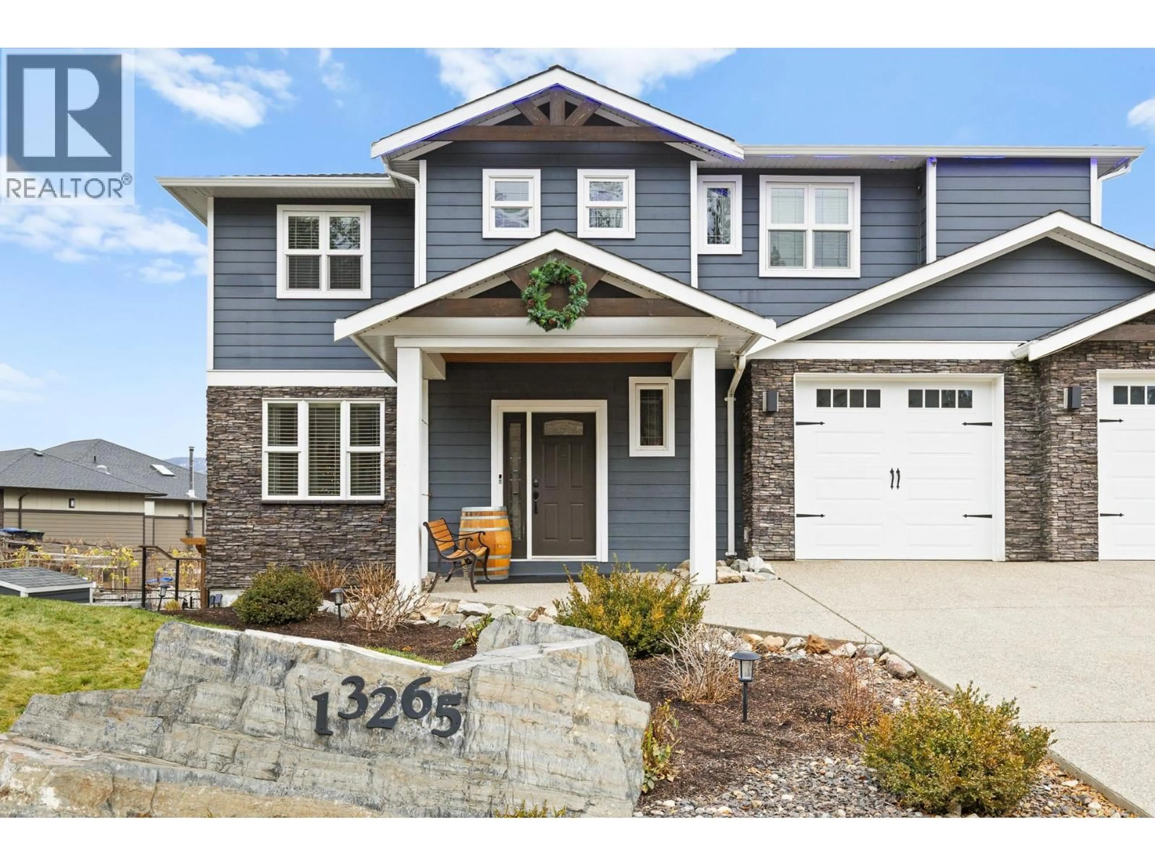 Home with vinyl exterior material, street for 13265 APEX DRIVE, Lake Country British Columbia V4V2P1