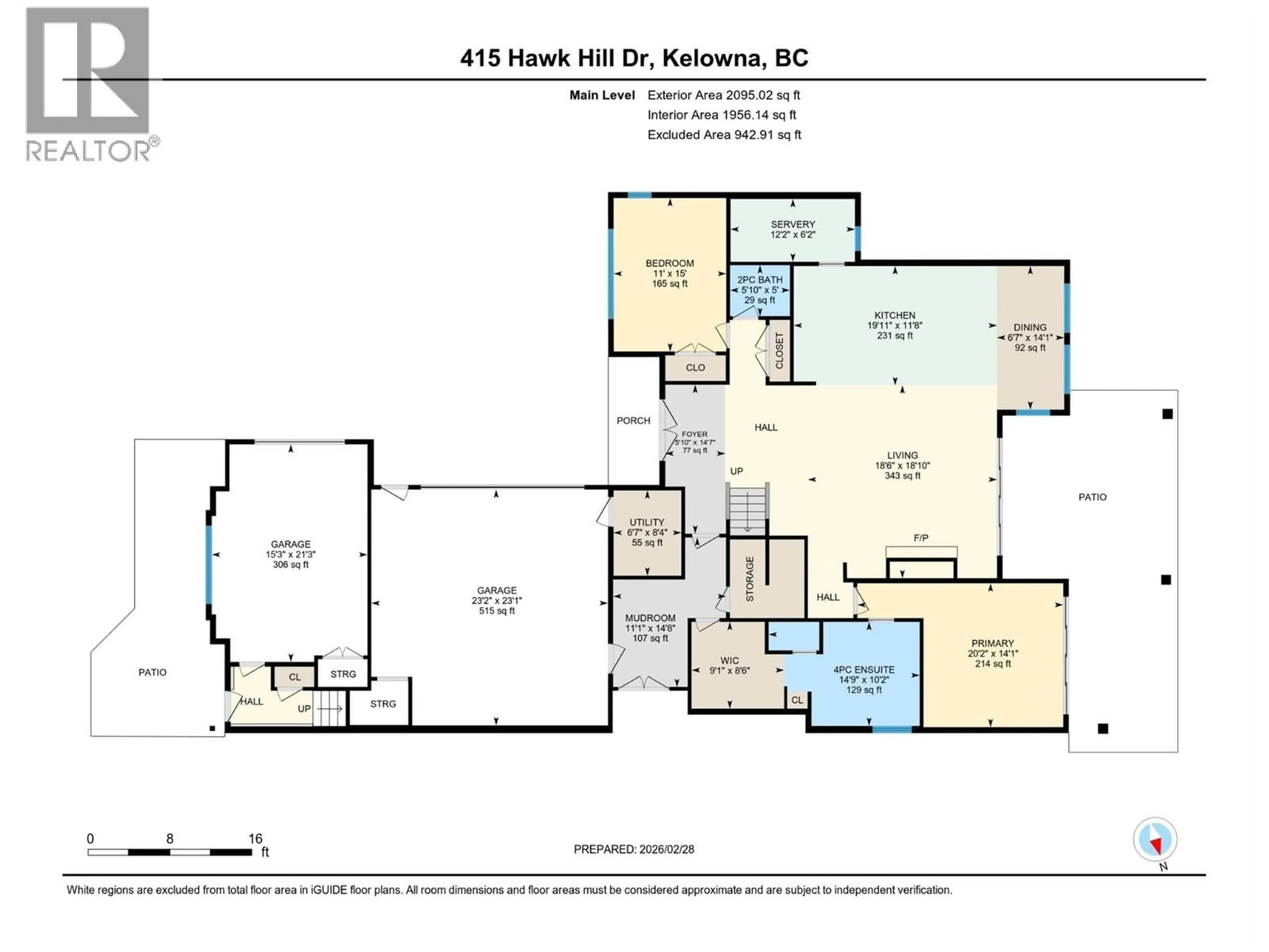 Floor plan for 415 HAWK HILL DRIVE, Kelowna British Columbia V1W0B1
