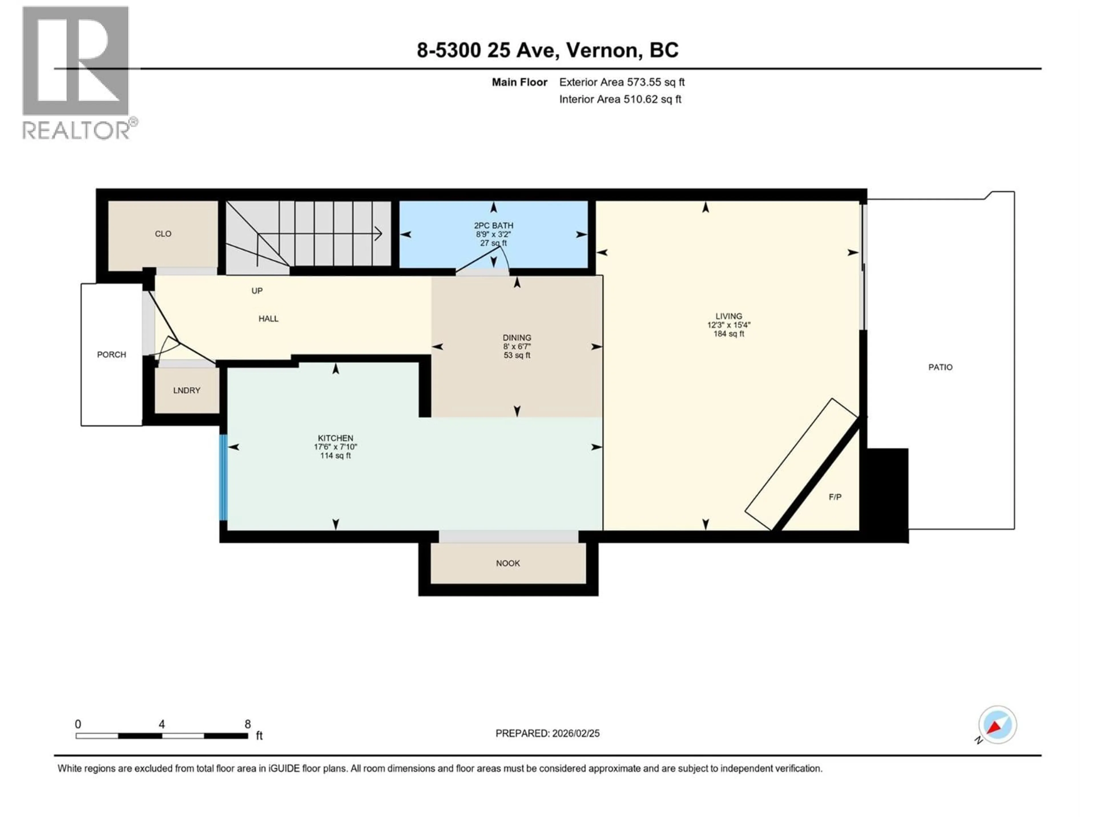 Floor plan for 8 - 5300 25 AVENUE, Vernon British Columbia V1T6R4