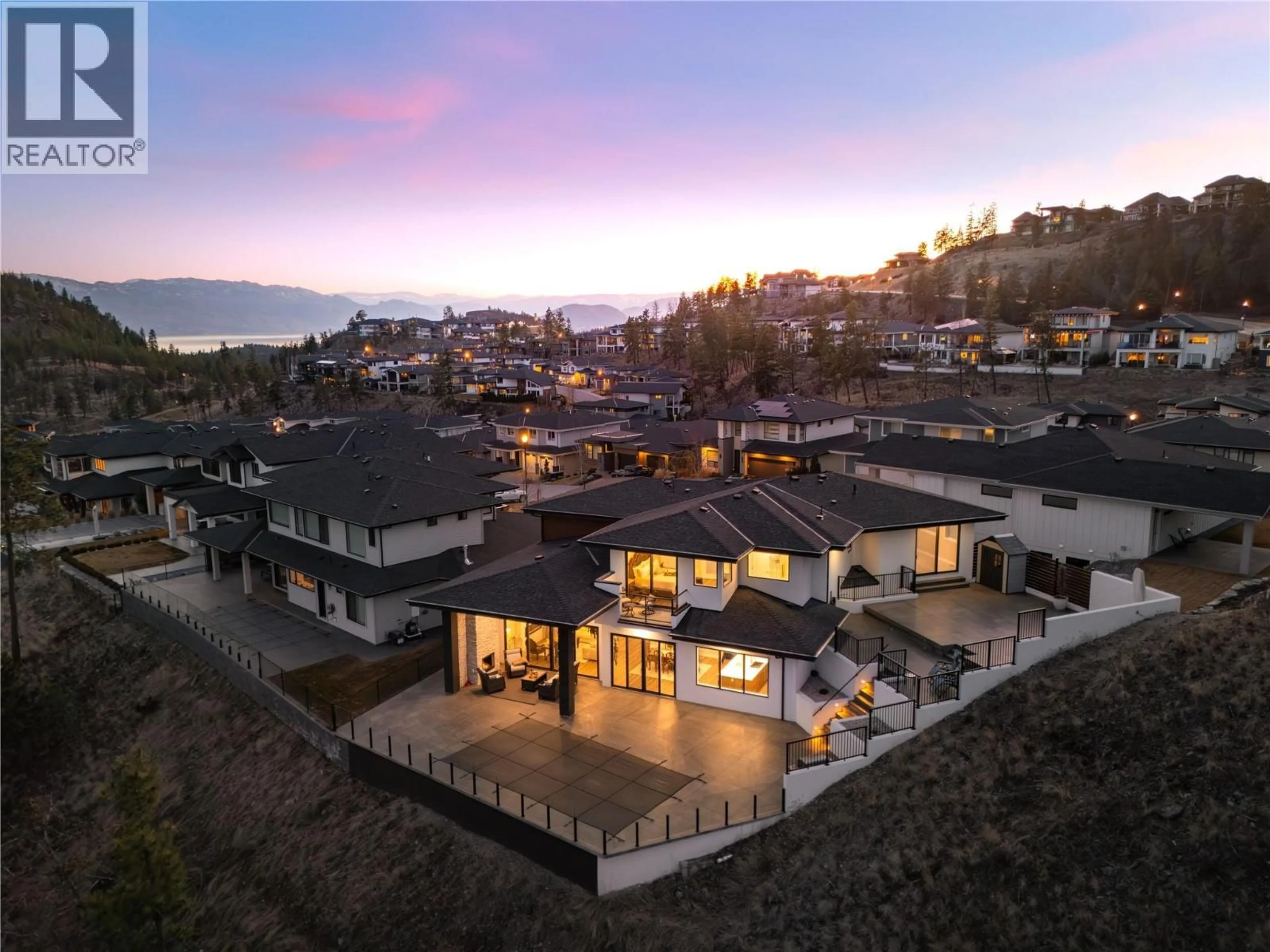 A pic from outside/outdoor area/front of a property/back of a property/a pic from drone, mountain view for 274 SUMMER WOOD DRIVE, Kelowna British Columbia V1V0C9