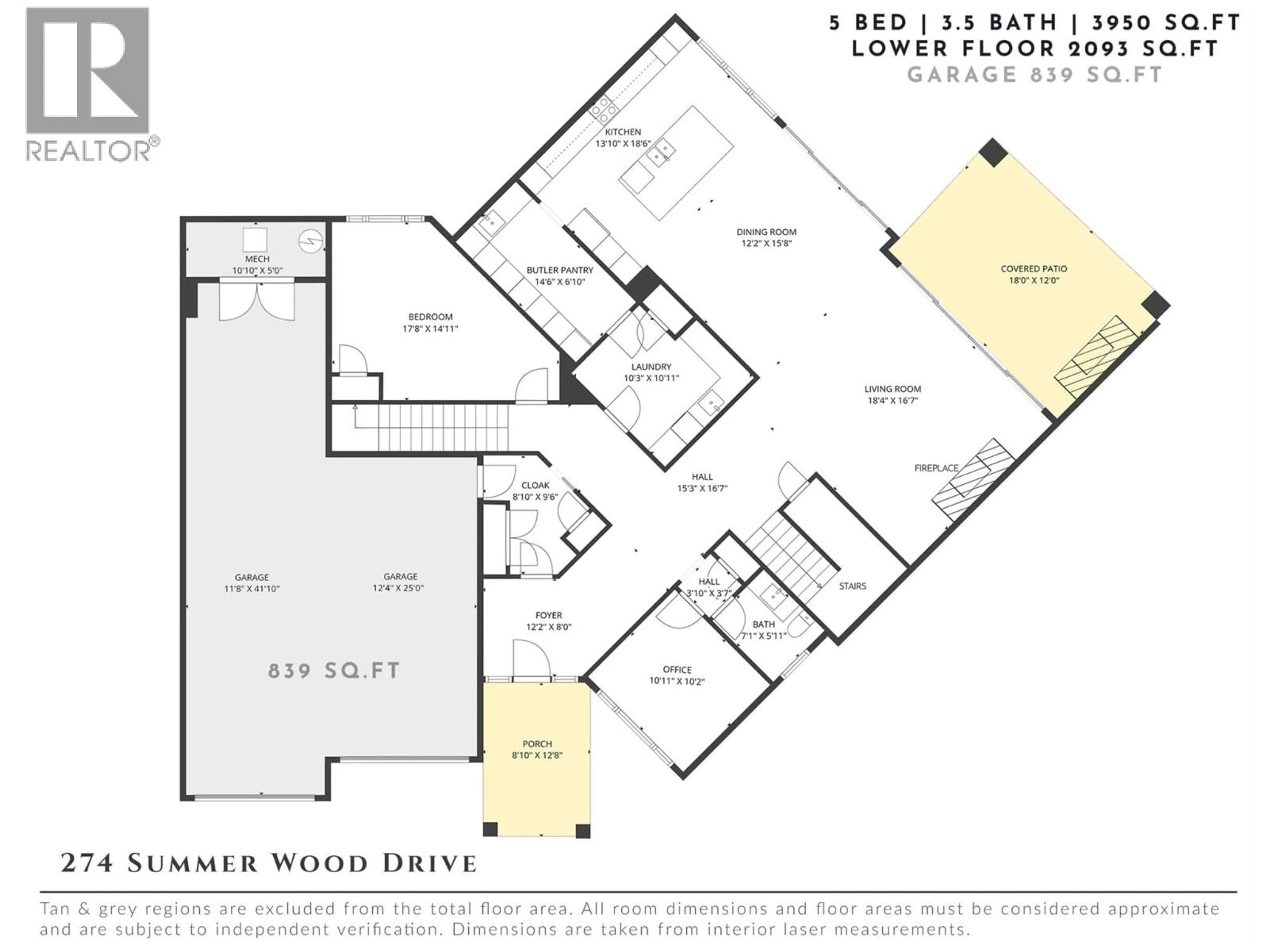 Floor plan for 274 SUMMER WOOD DRIVE, Kelowna British Columbia V1V0C9