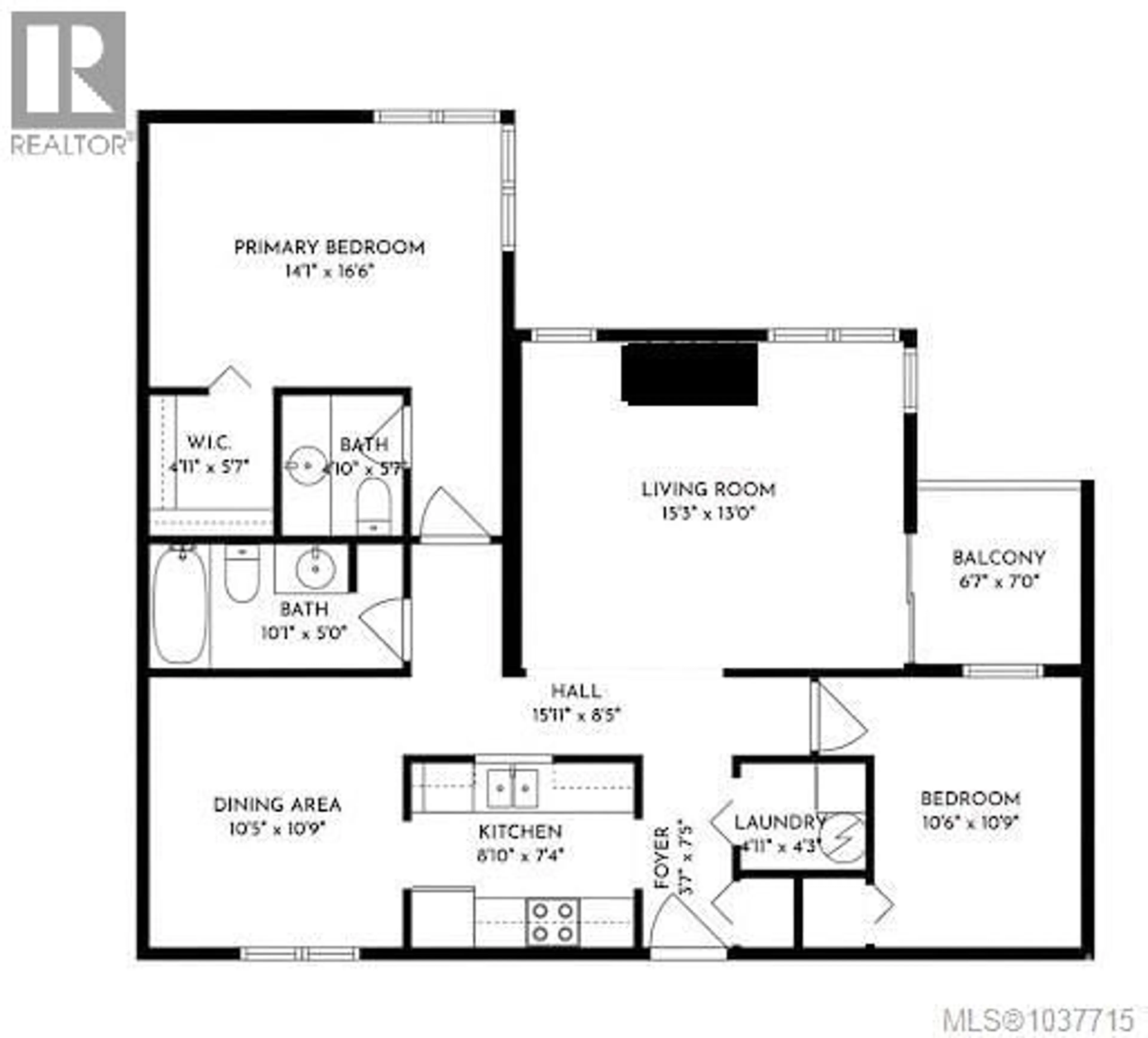 Floor plan for 103 - 4700 UPLANDS DRIVE, Nanaimo British Columbia V9T5V1
