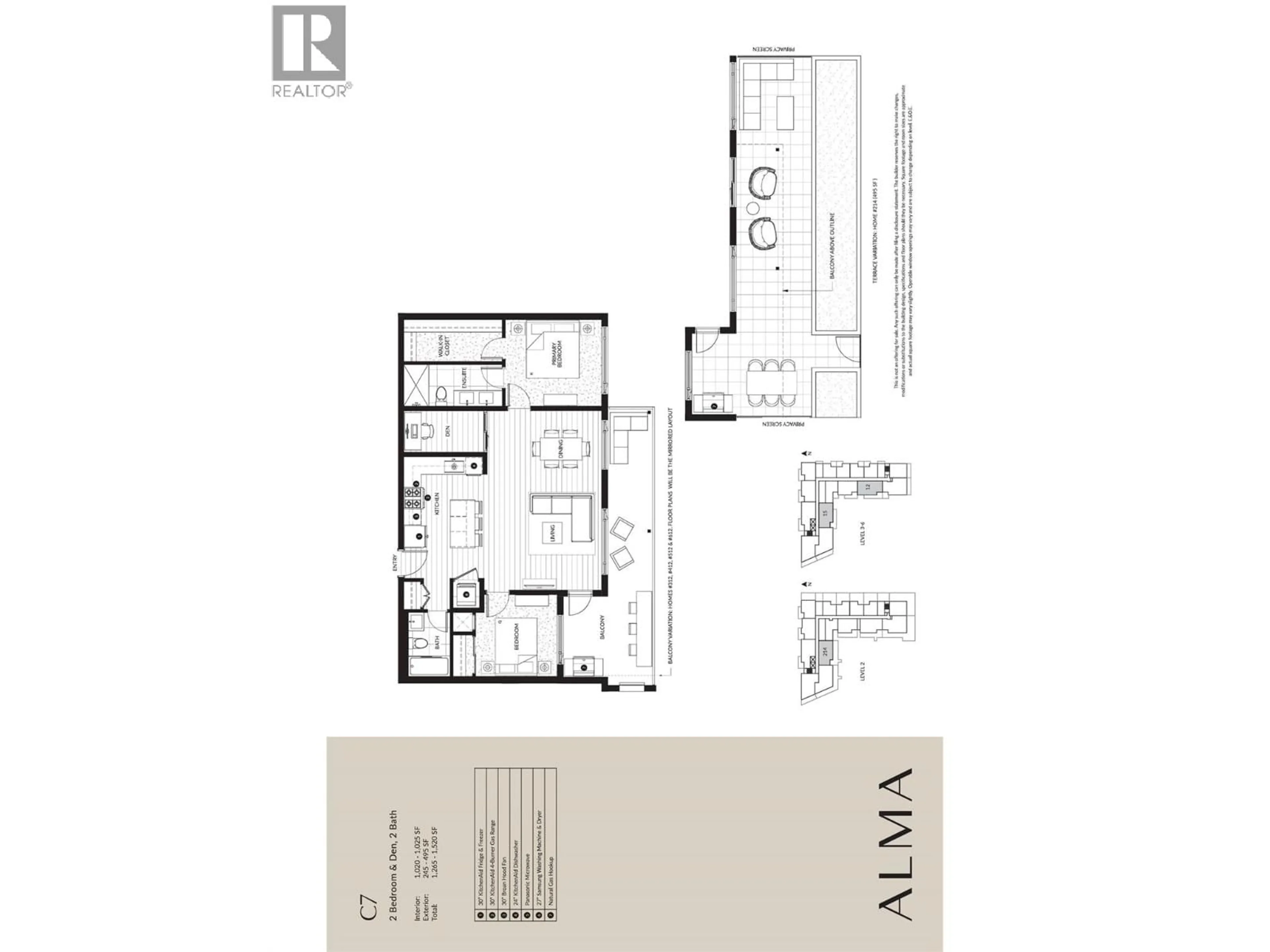 Floor plan for 515 - 3051 ABBOTT STREET, Kelowna British Columbia V1Y0P1