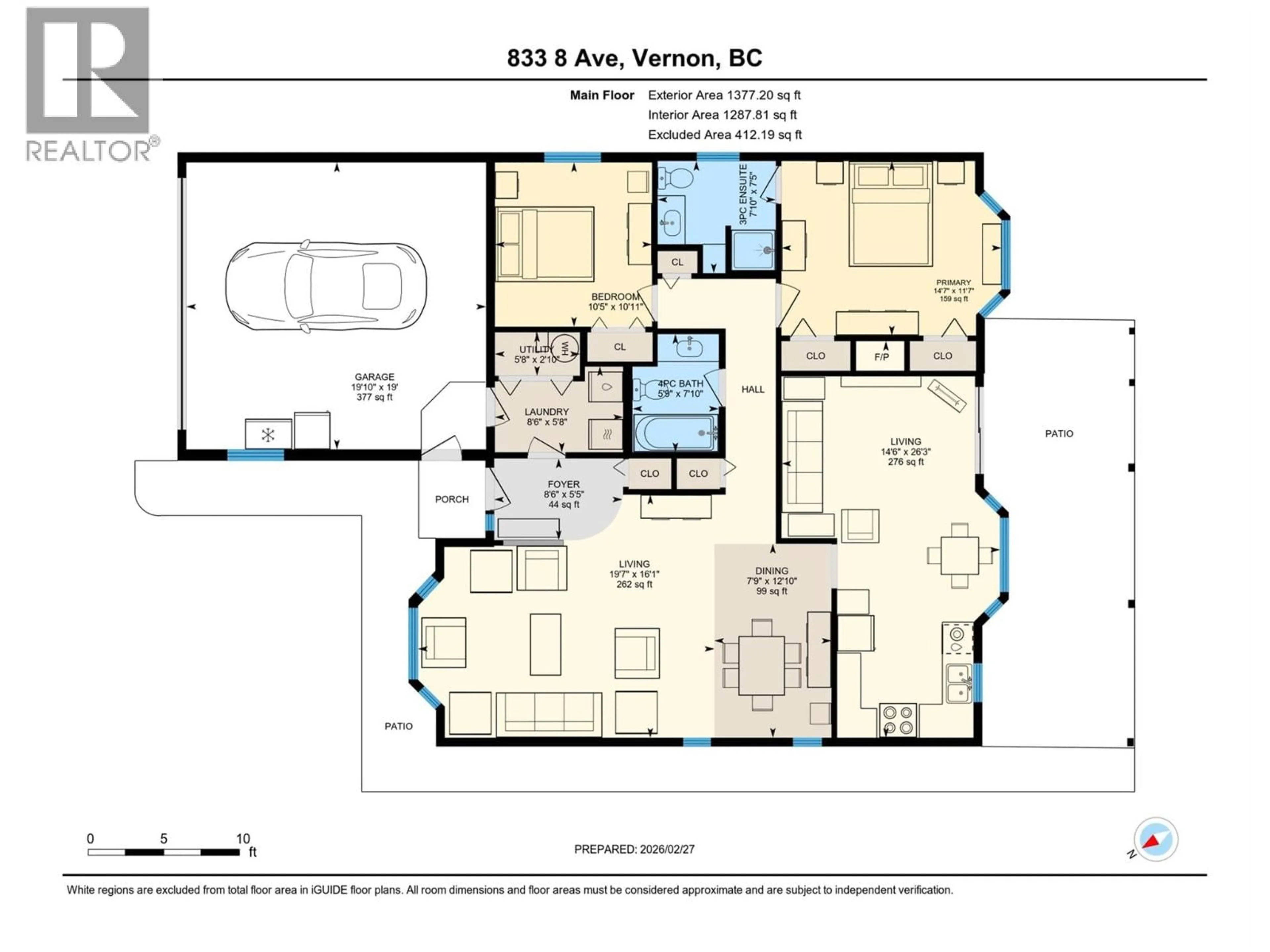 Floor plan for 833 8 AVENUE, Vernon British Columbia V1H1Z1
