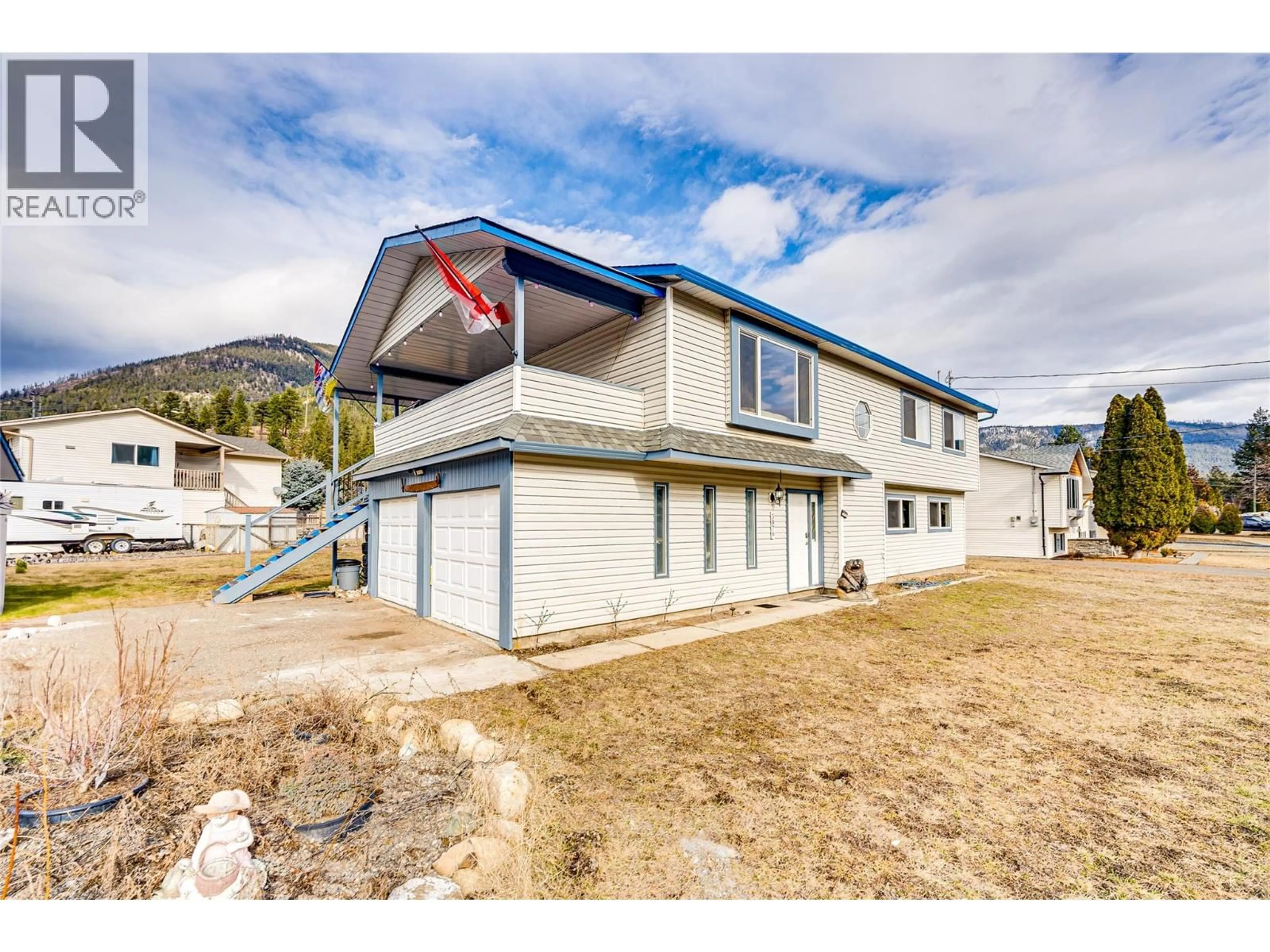 Home with vinyl exterior material, mountain view for 5876 WESTWYND DRIVE, Falkland British Columbia V0E1W0