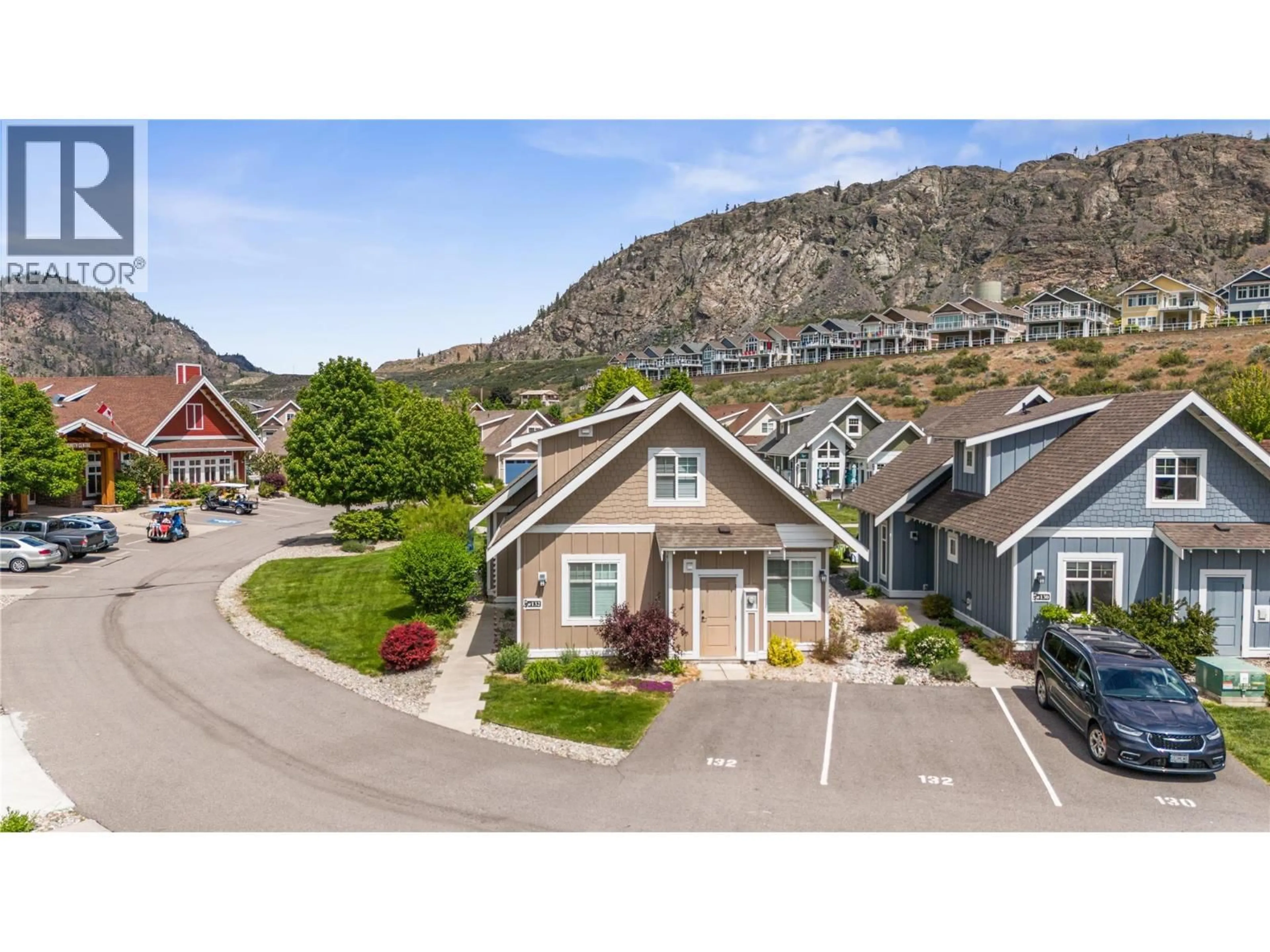 A pic from outside/outdoor area/front of a property/back of a property/a pic from drone, mountain view for 132 - 2450 RADIO TOWER ROAD, Oliver British Columbia V0H1T1