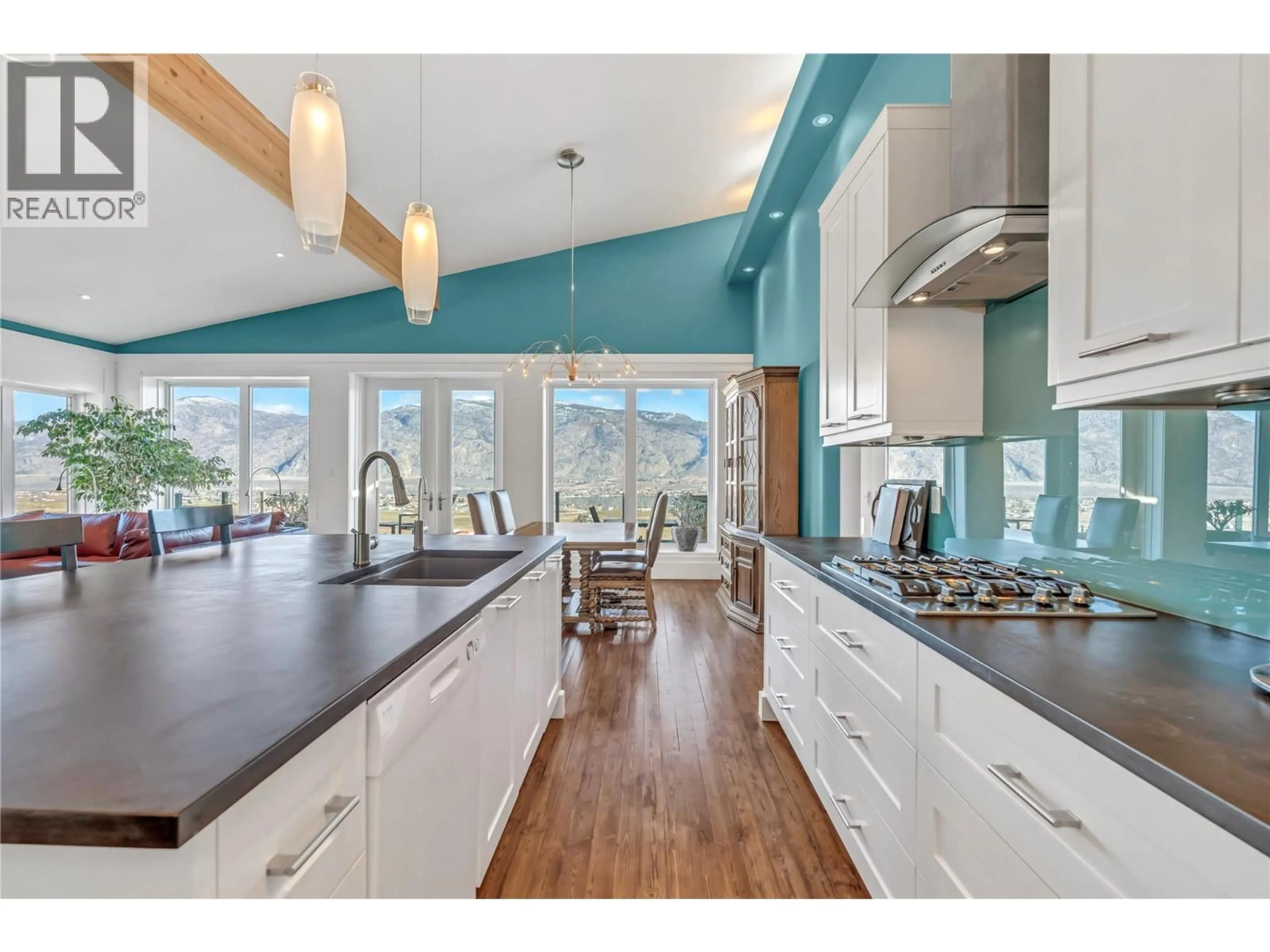 Open concept kitchen, wood/laminate floor for 11713 OLYMPIC VIEW DRIVE, Osoyoos British Columbia V0H1V4