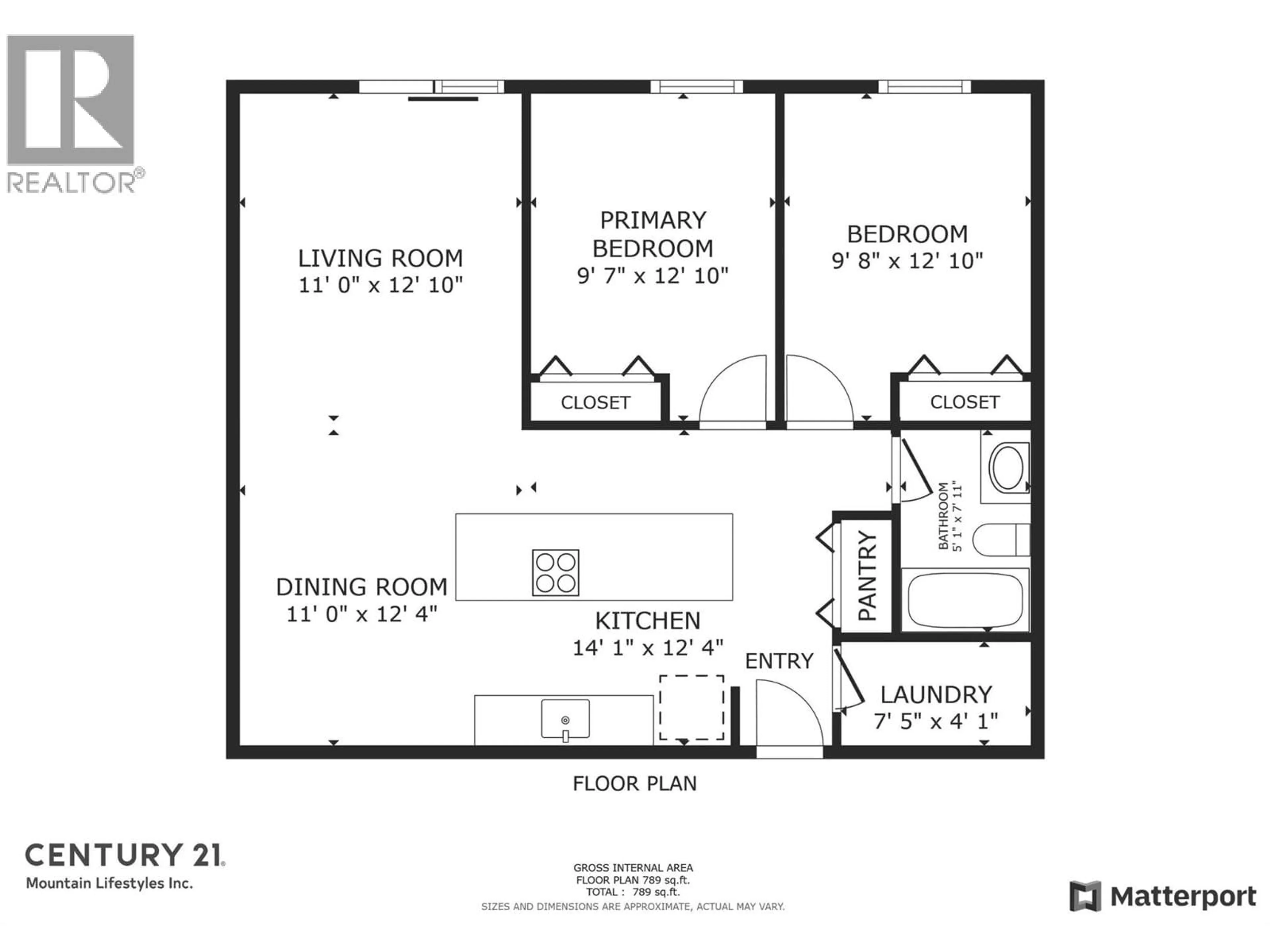 Floor plan for 101 - 541 5TH AVENUE, Fernie British Columbia V0B1M0