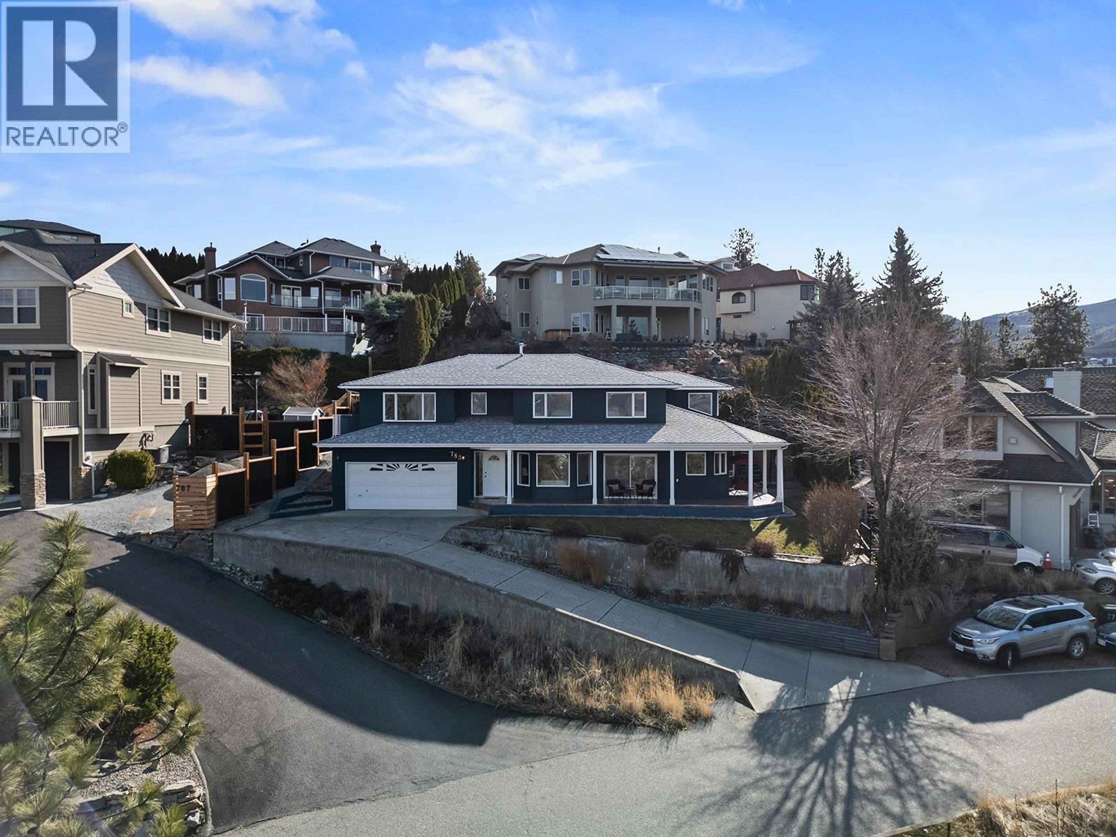 A pic from outside/outdoor area/front of a property/back of a property/a pic from drone, street for 783 WESTPOINT DRIVE, Kelowna British Columbia V1W2Z4