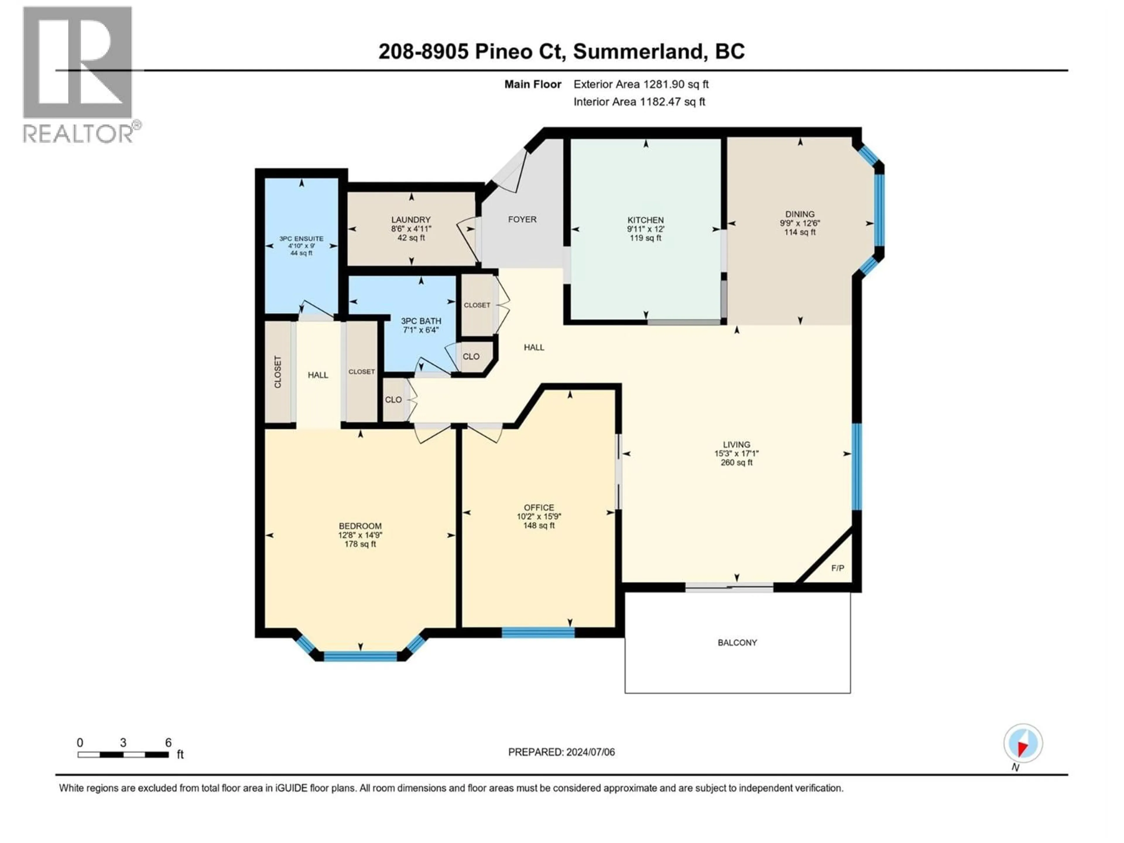 Floor plan for 208 - 8905 PINEO COURT, Summerland British Columbia V0H1Z5