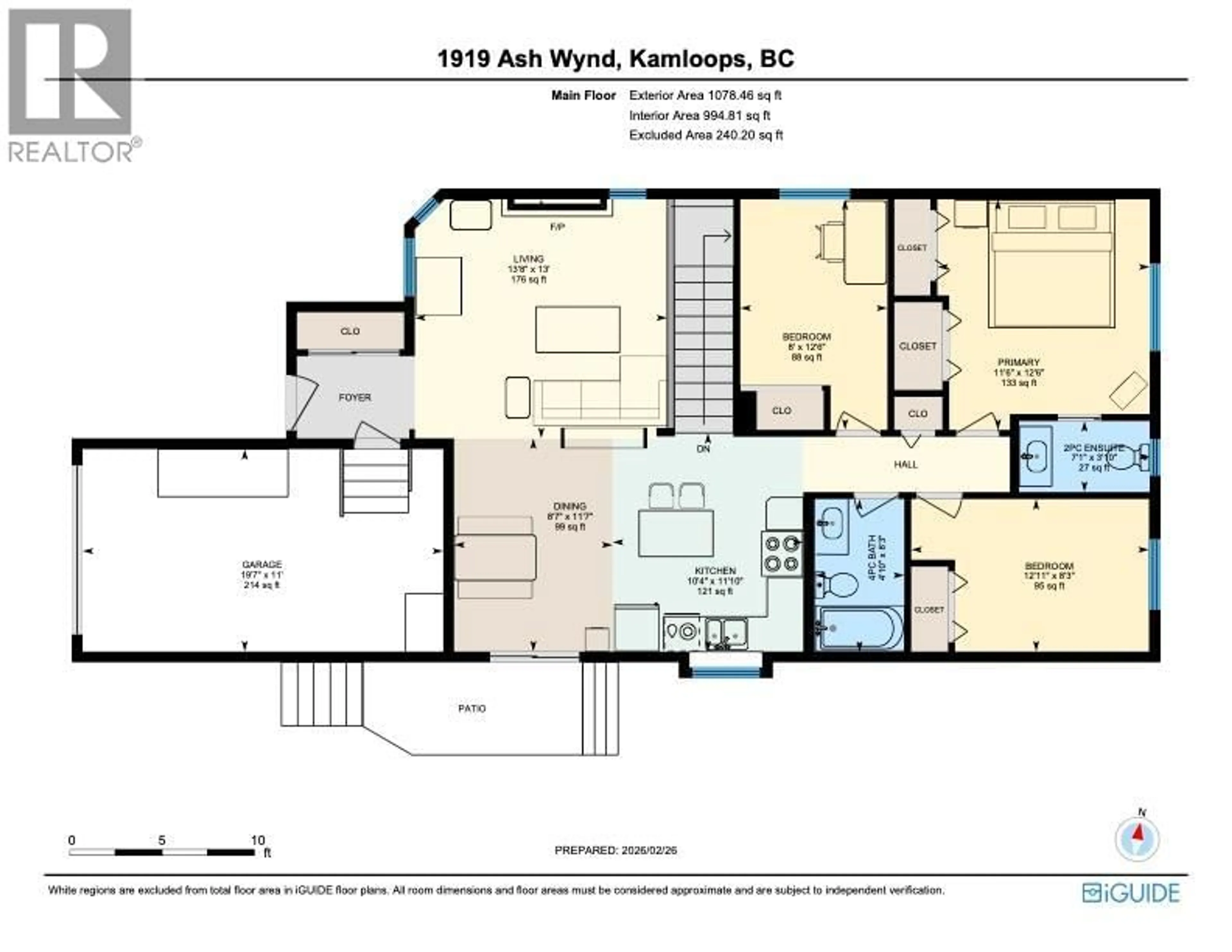 Floor plan for 1919 ASH WYND, Kamloops British Columbia V1S1X5