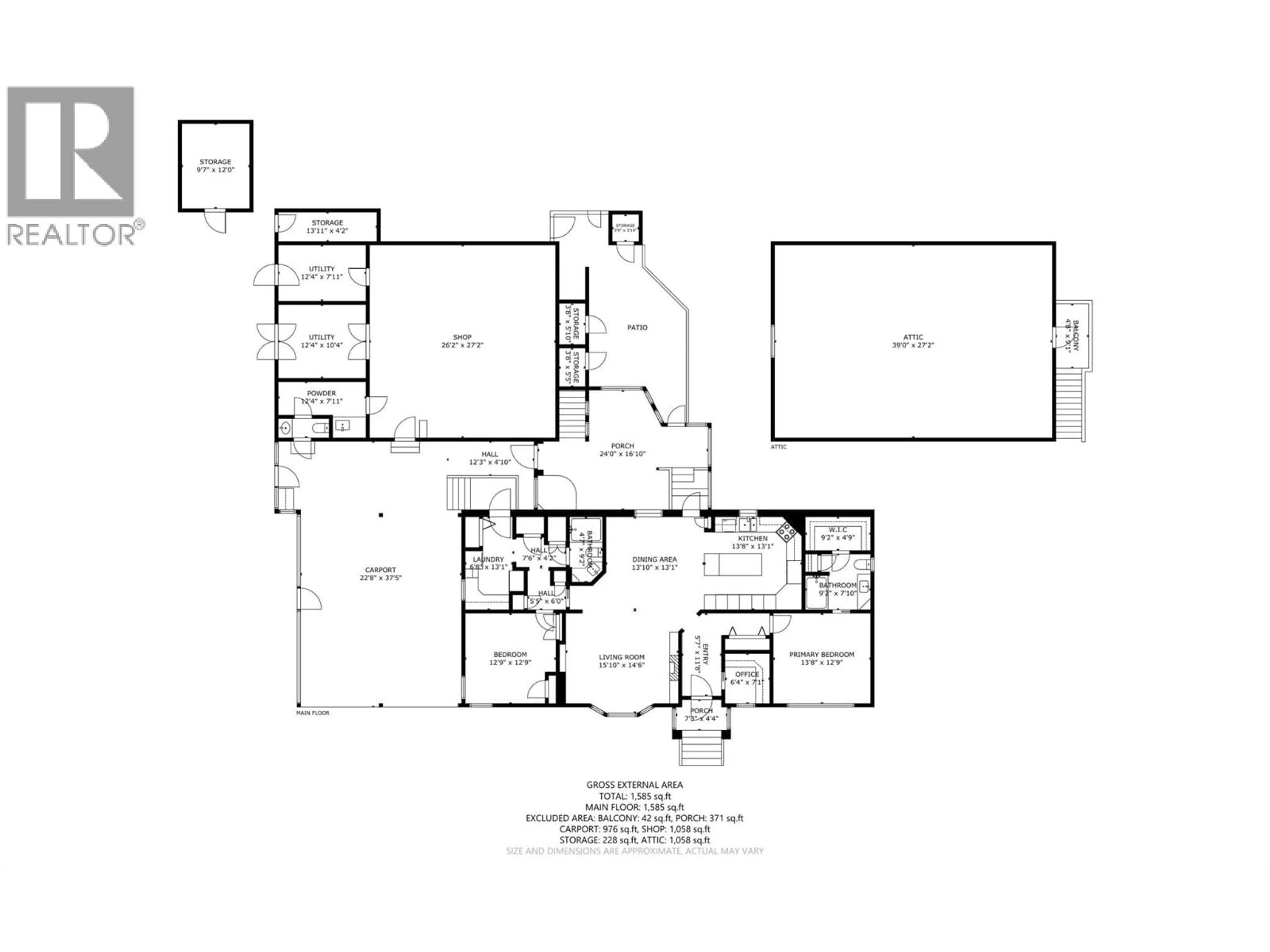 Floor plan for 105 - 2727 LAKESHORE ROAD, Vernon British Columbia V1H1X5