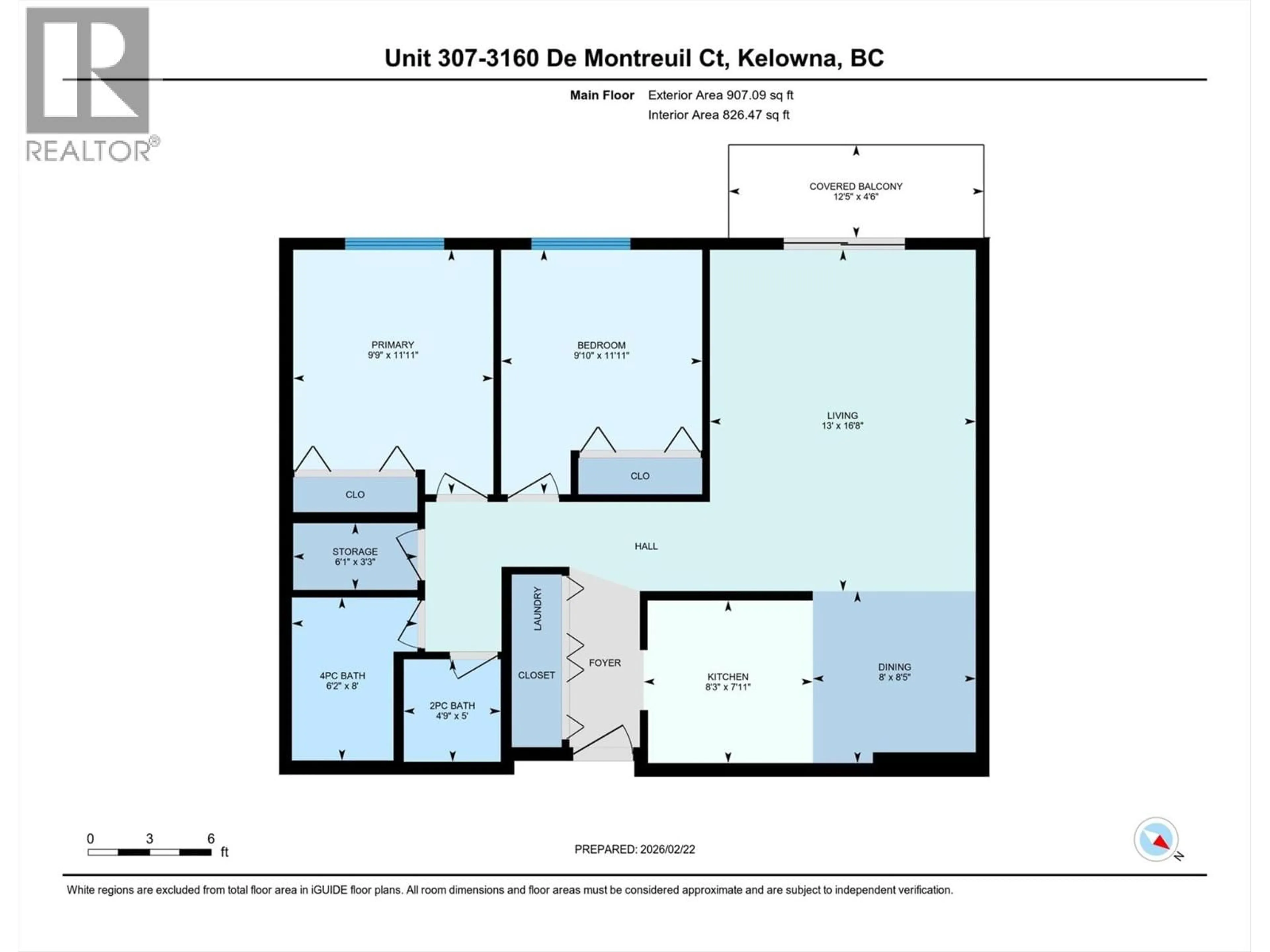 Floor plan for 307 - 3160 DE MONTREUIL COURT, Kelowna British Columbia V1W3W3