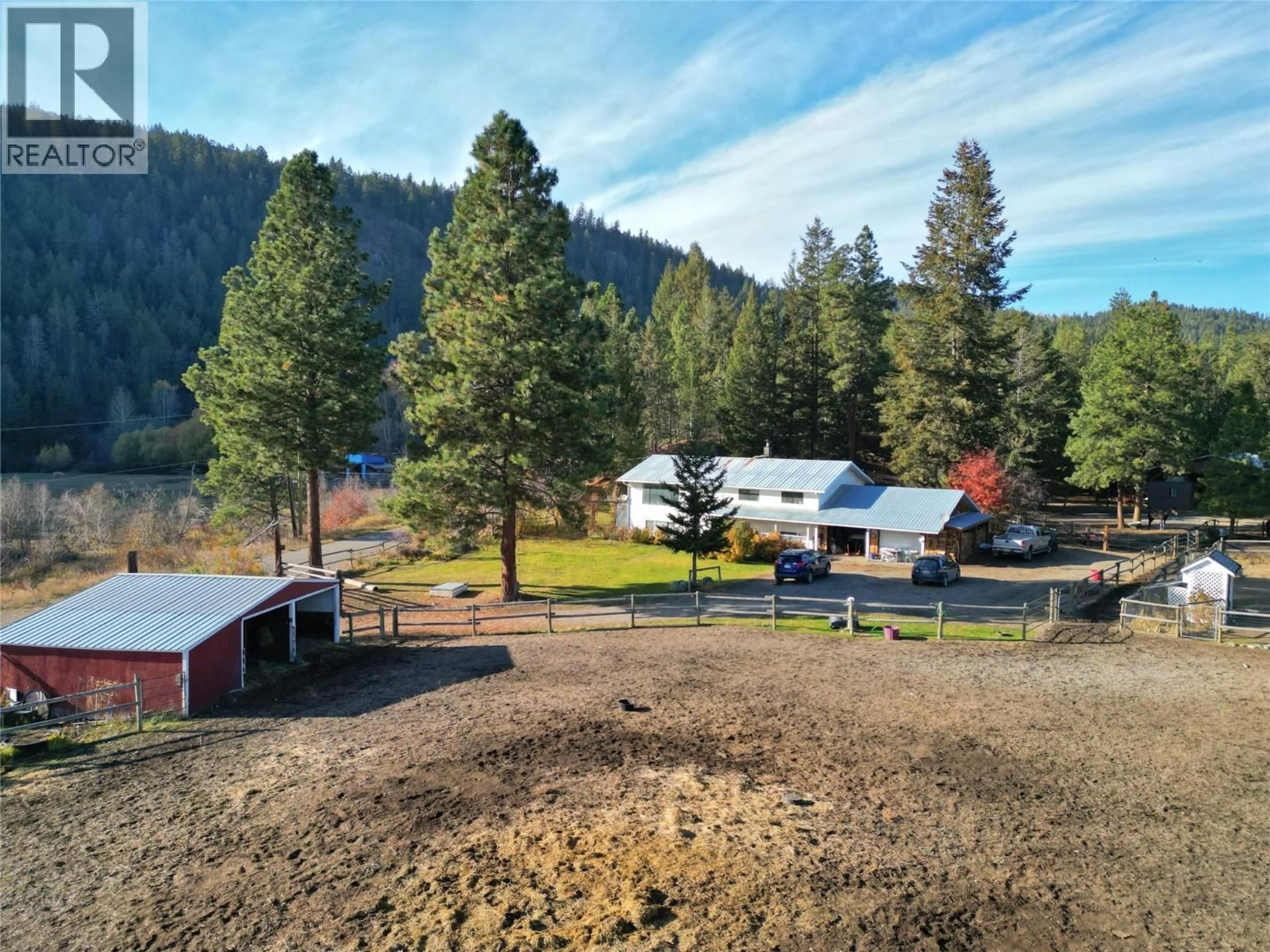 A pic from outside/outdoor area/front of a property/back of a property/a pic from drone, mountain view for 849 OLD PRINCETON-MERRITT HIGHWAY, Princeton British Columbia V0X1W0
