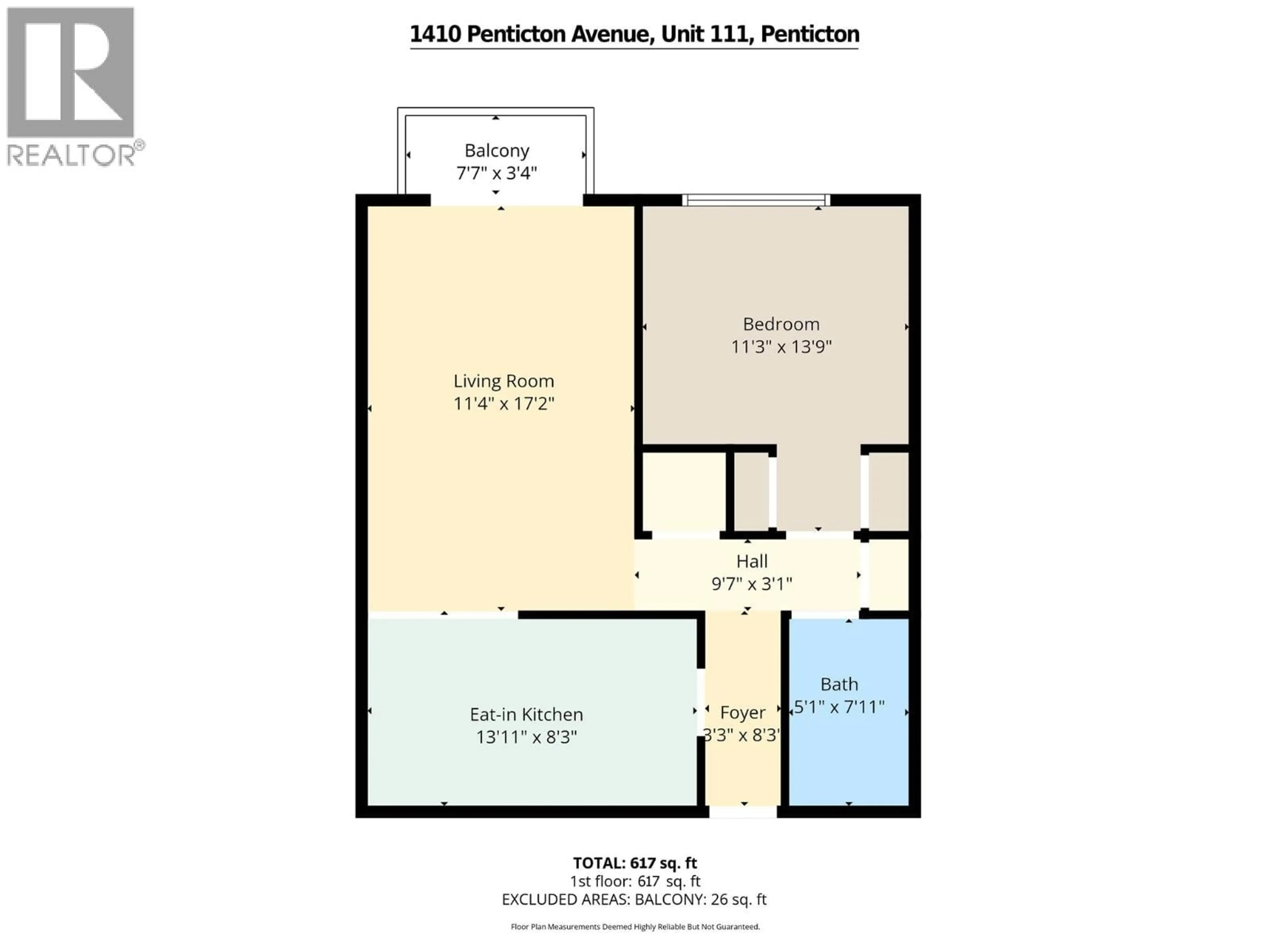 Floor plan for 111 - 1410 PENTICTON AVENUE, Penticton British Columbia V2A2N5