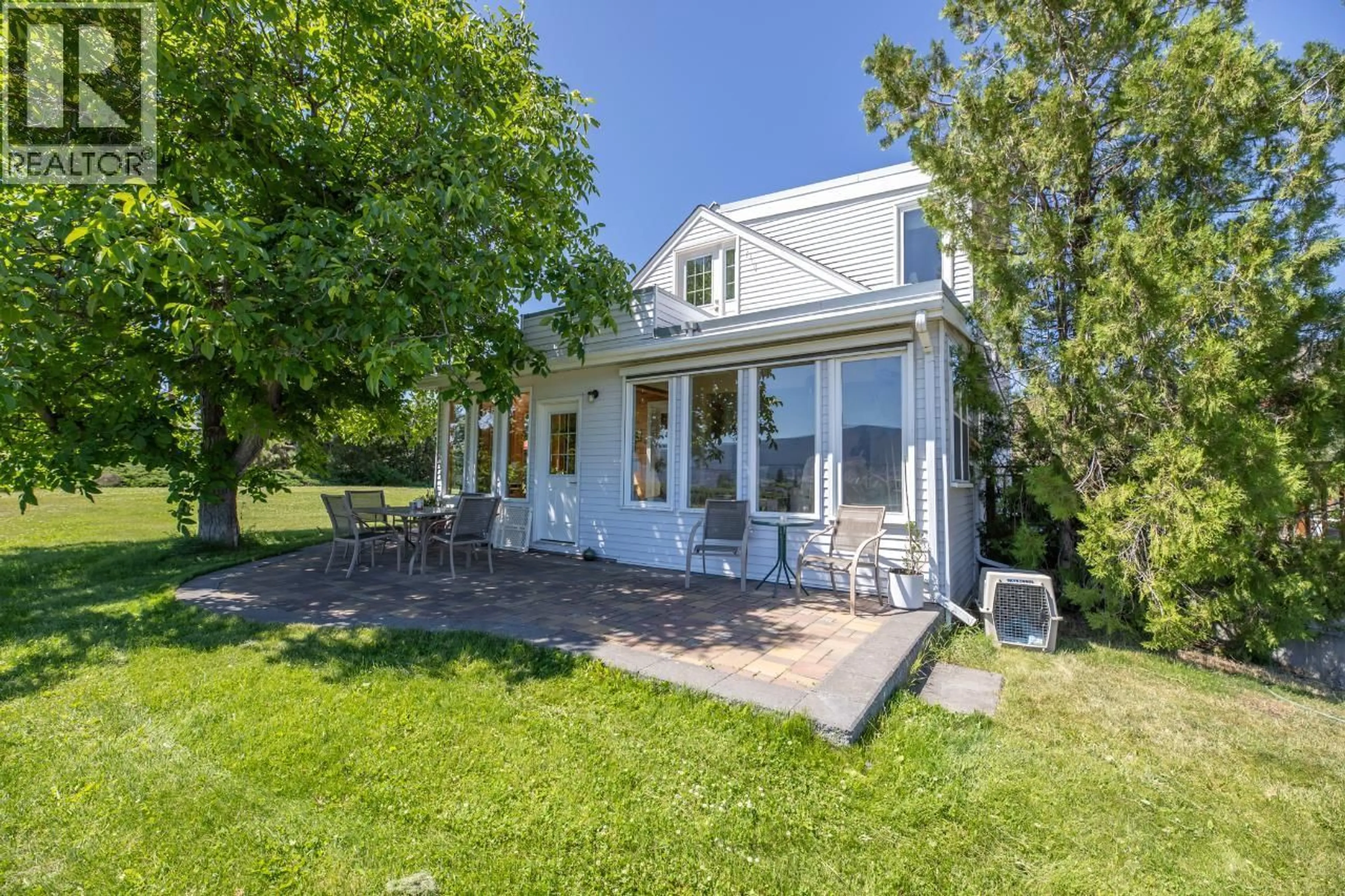 A pic from outside/outdoor area/front of a property/back of a property/a pic from drone, water/lake/river/ocean view for 4910 GARTRELL ROAD, Summerland British Columbia V0H1Z4