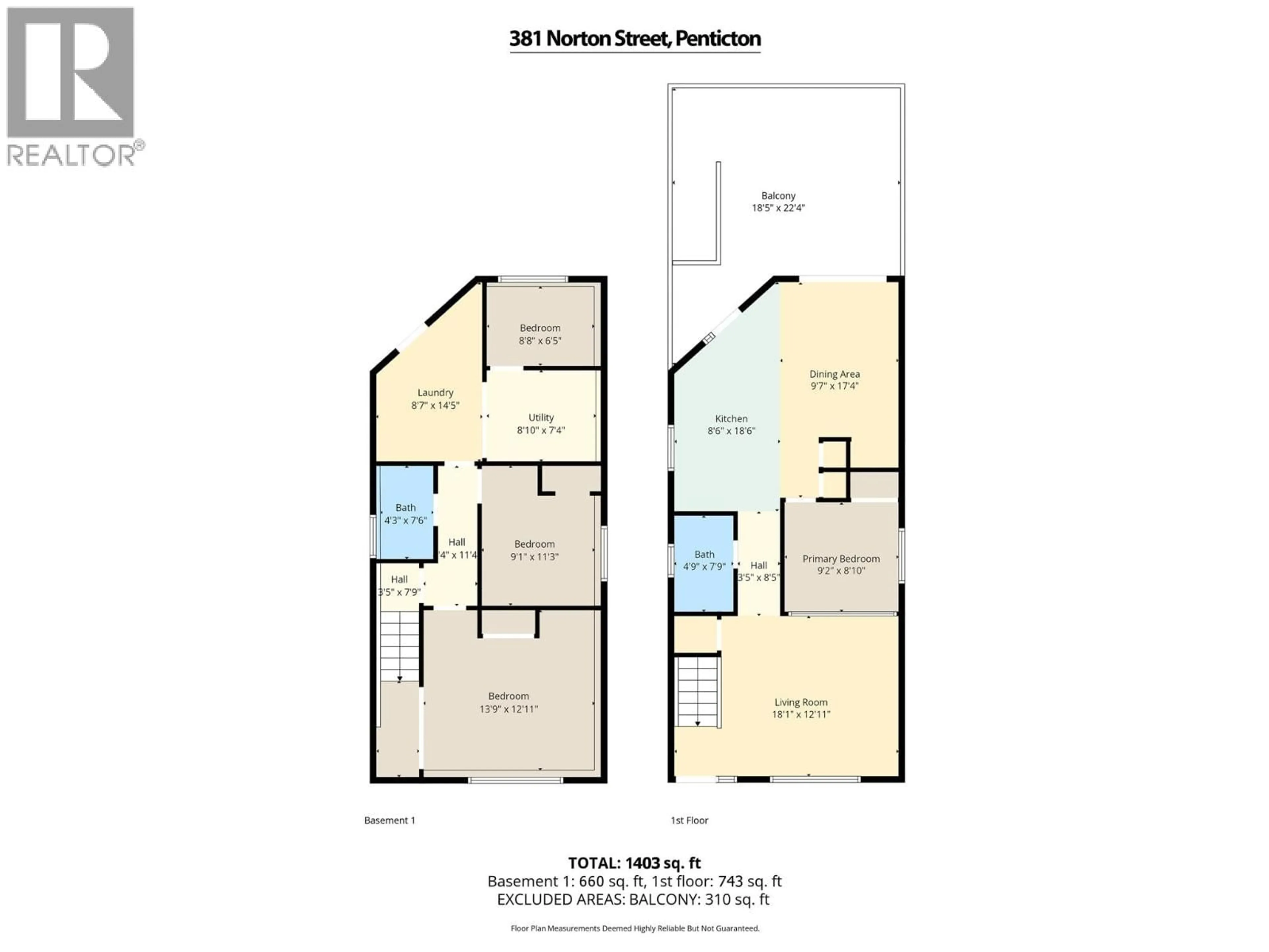Floor plan for 381 NORTON STREET, Penticton British Columbia V2A4H9