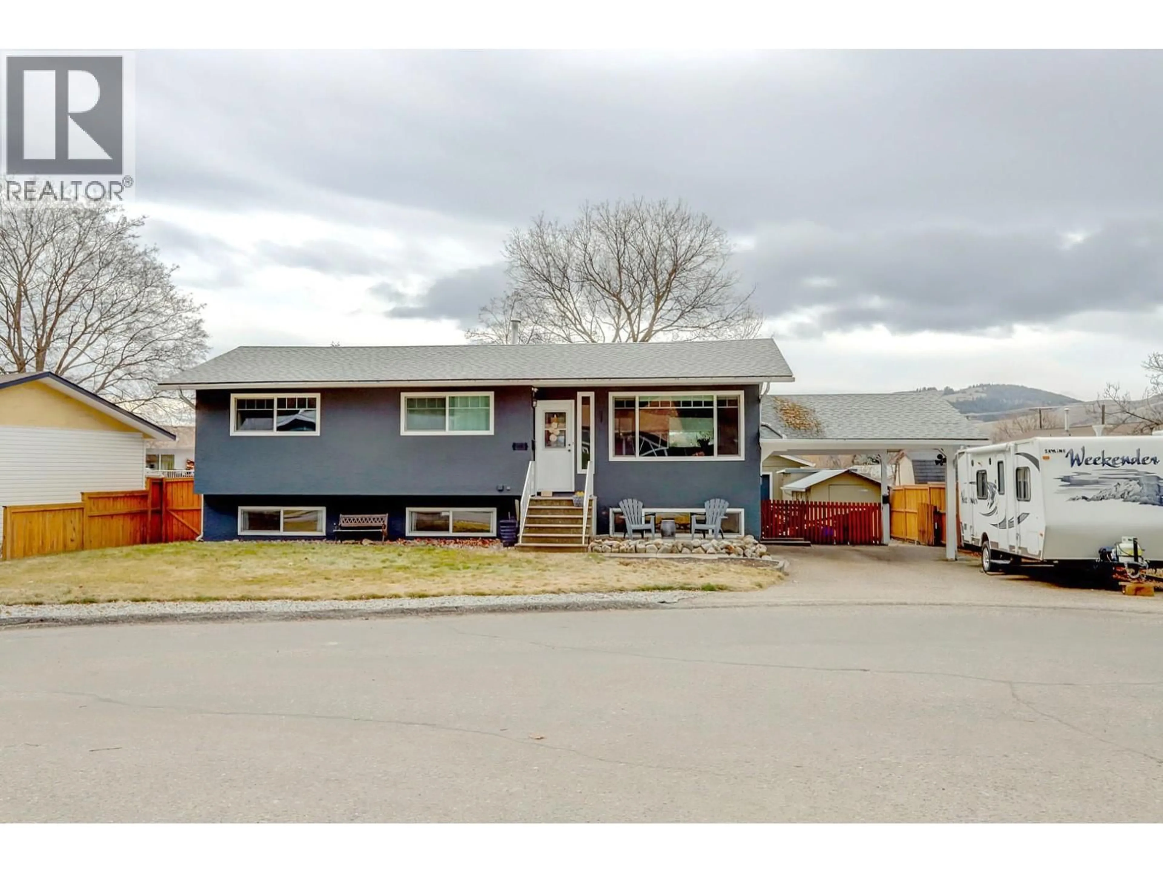 Home with vinyl exterior material, street for 4504 16 STREET, Vernon British Columbia V1T3Y3