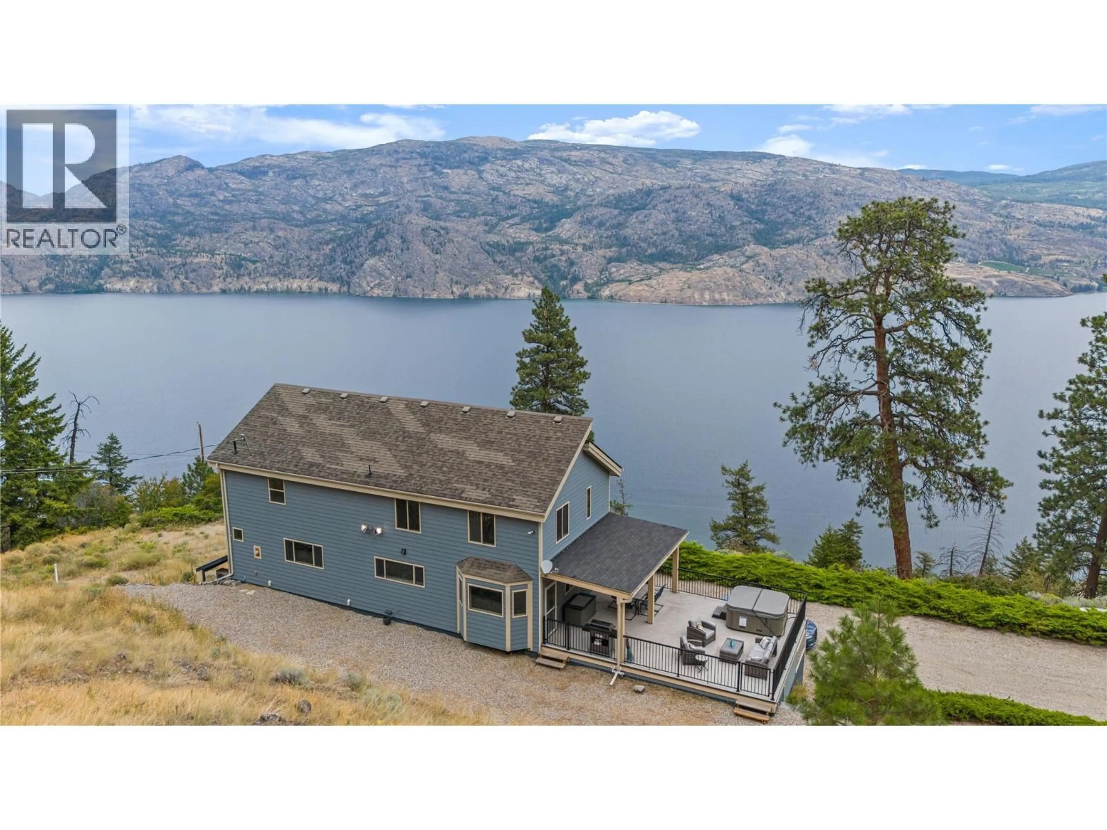 A pic from outside/outdoor area/front of a property/back of a property/a pic from drone, water/lake/river/ocean view for 432 HWY 97 HIGHWAY, Summerland British Columbia V0H1Z6