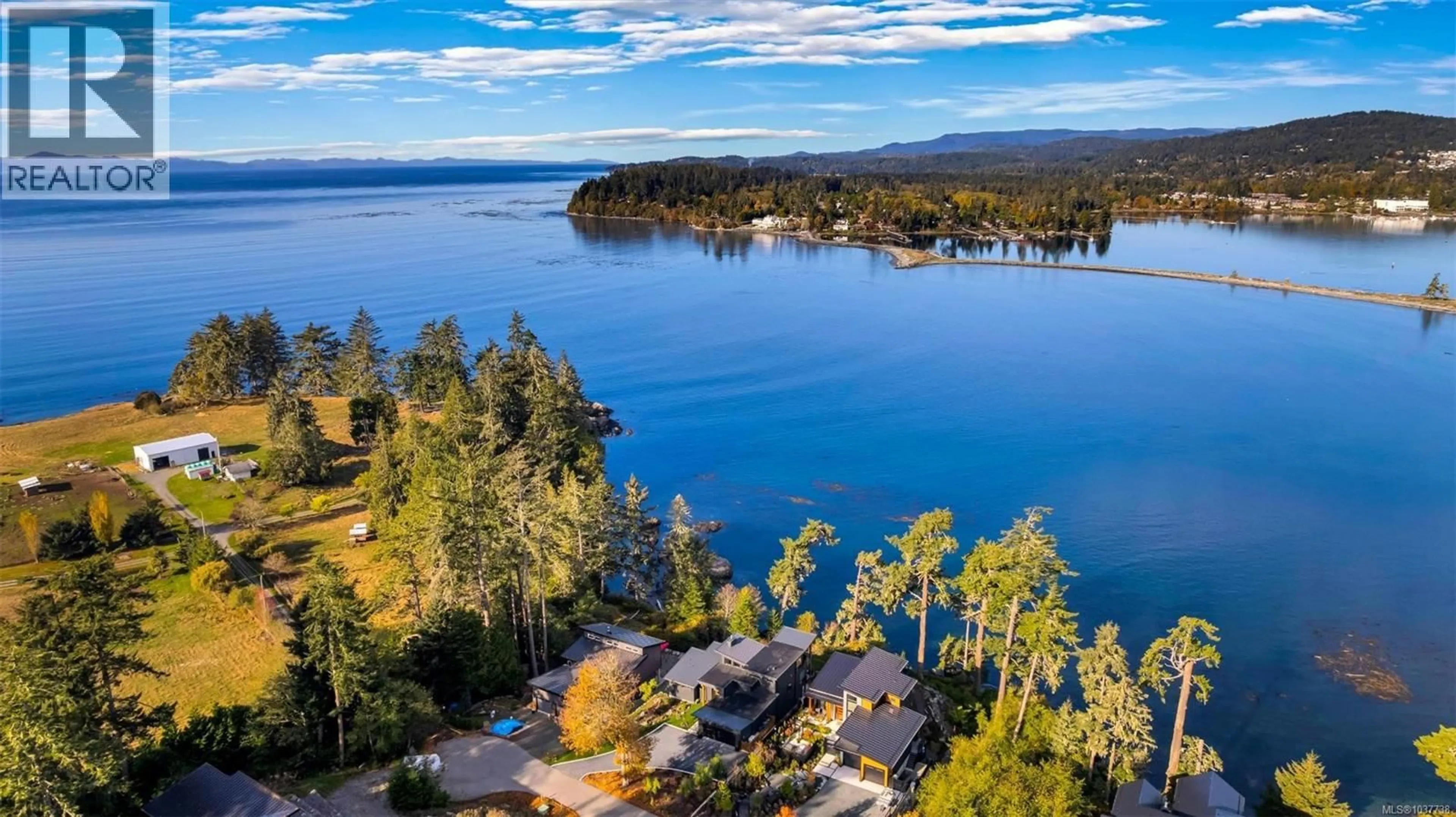 A pic from outside/outdoor area/front of a property/back of a property/a pic from drone, water/lake/river/ocean view for 7210 SEA CLIFF ROAD, Sooke British Columbia V9Z1A8