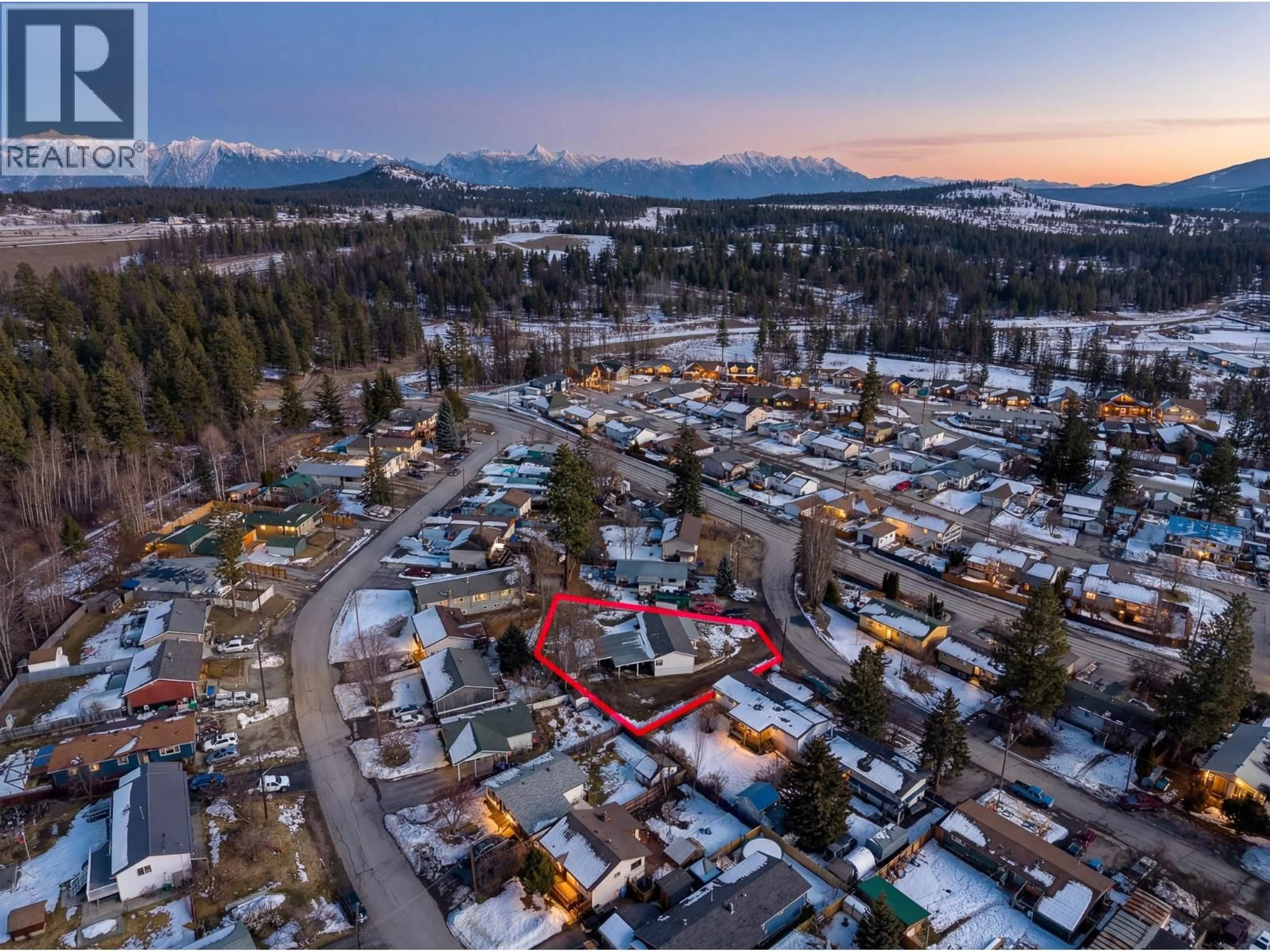 A pic from outside/outdoor area/front of a property/back of a property/a pic from drone, mountain view for 858 301ST STREET, Kimberley British Columbia V1A3J9