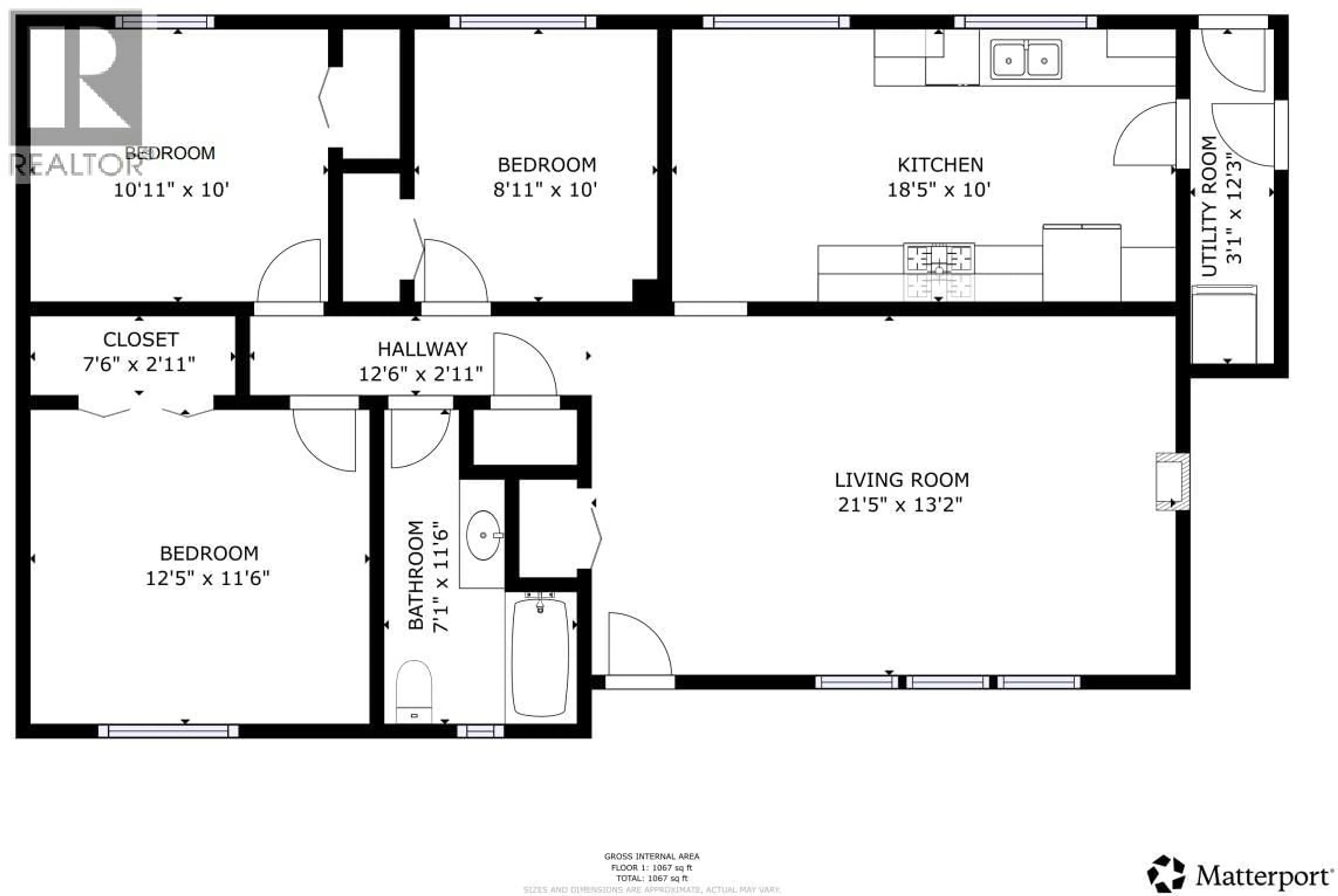 Floor plan for 611 PINE STREET, Ashcroft British Columbia V0K1A0
