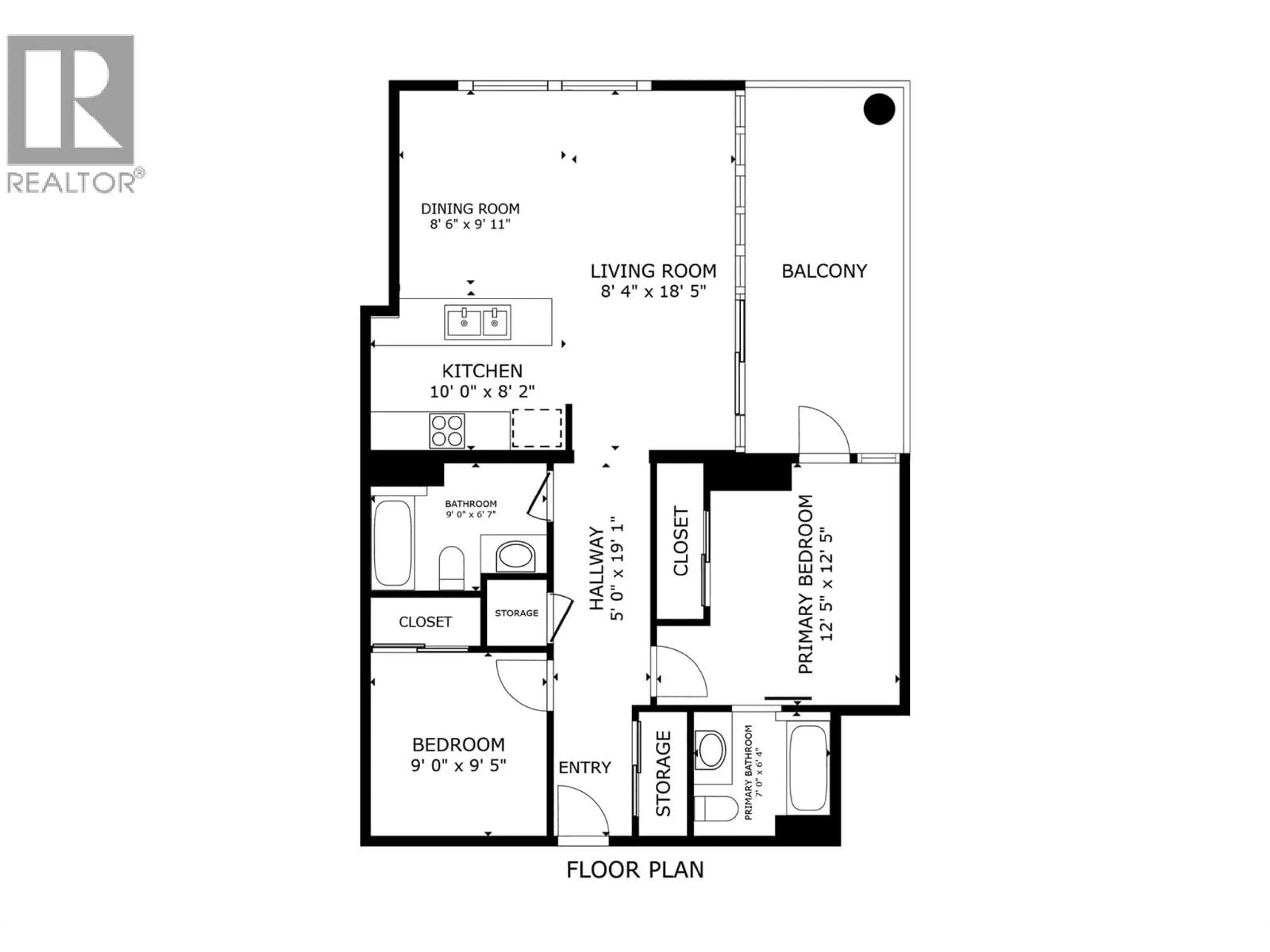 Floor plan for 502 - 1151 SUNSET DRIVE, Kelowna British Columbia V1Y0G2