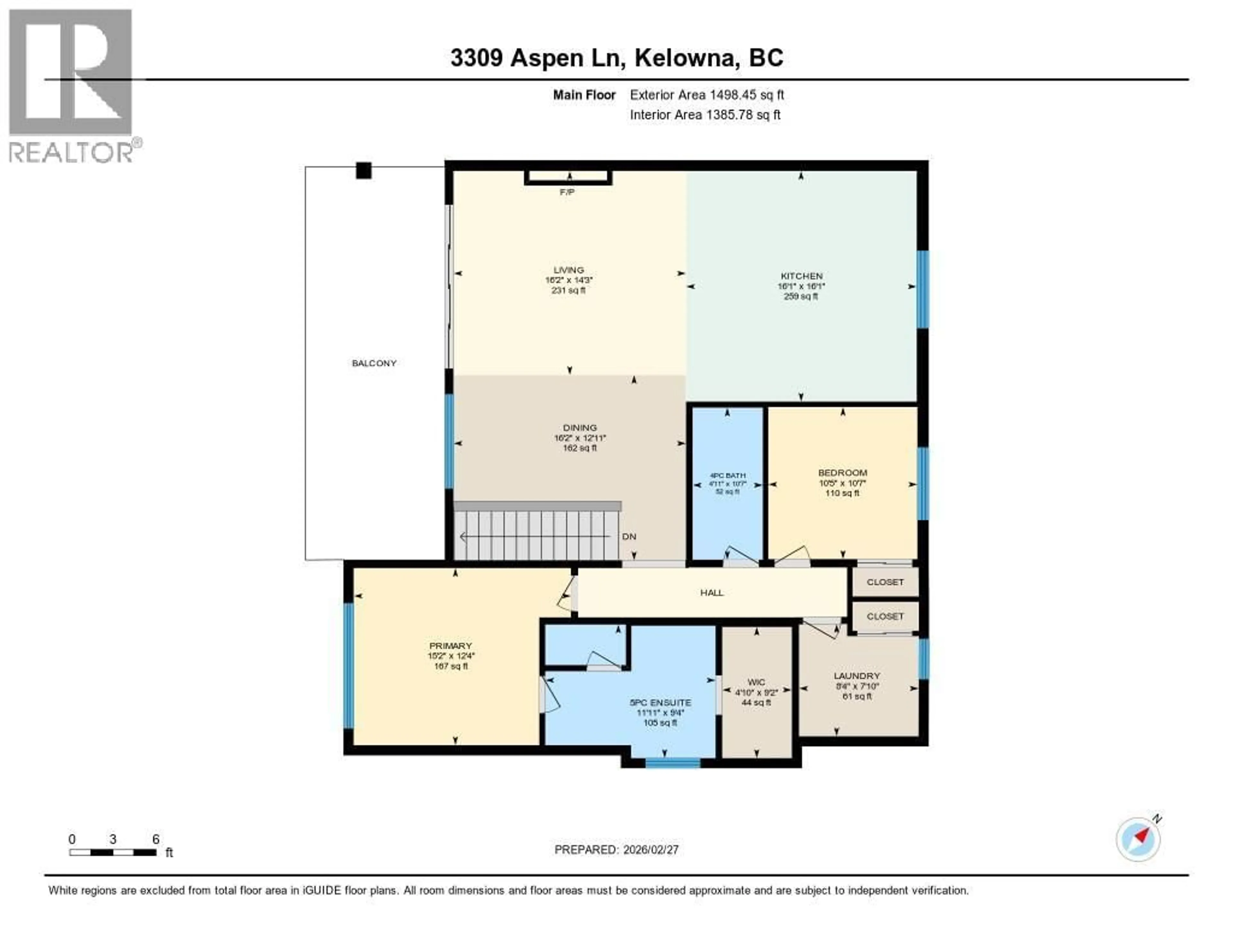 Floor plan for 3309 ASPEN LANE, Kelowna British Columbia V1V0C6