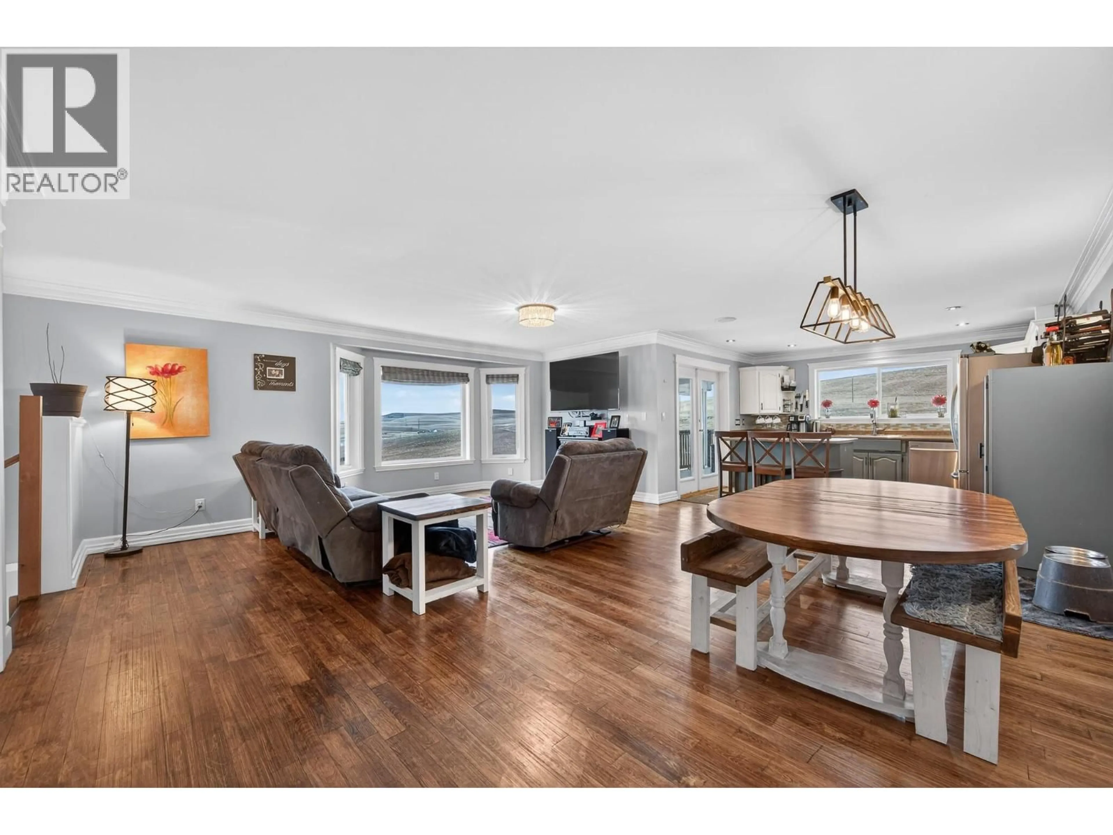 Open concept kitchen, wood/laminate floor for 3650 PRINCETON KAMLOOPS HIGHWAY, Kamloops British Columbia V0E2A0