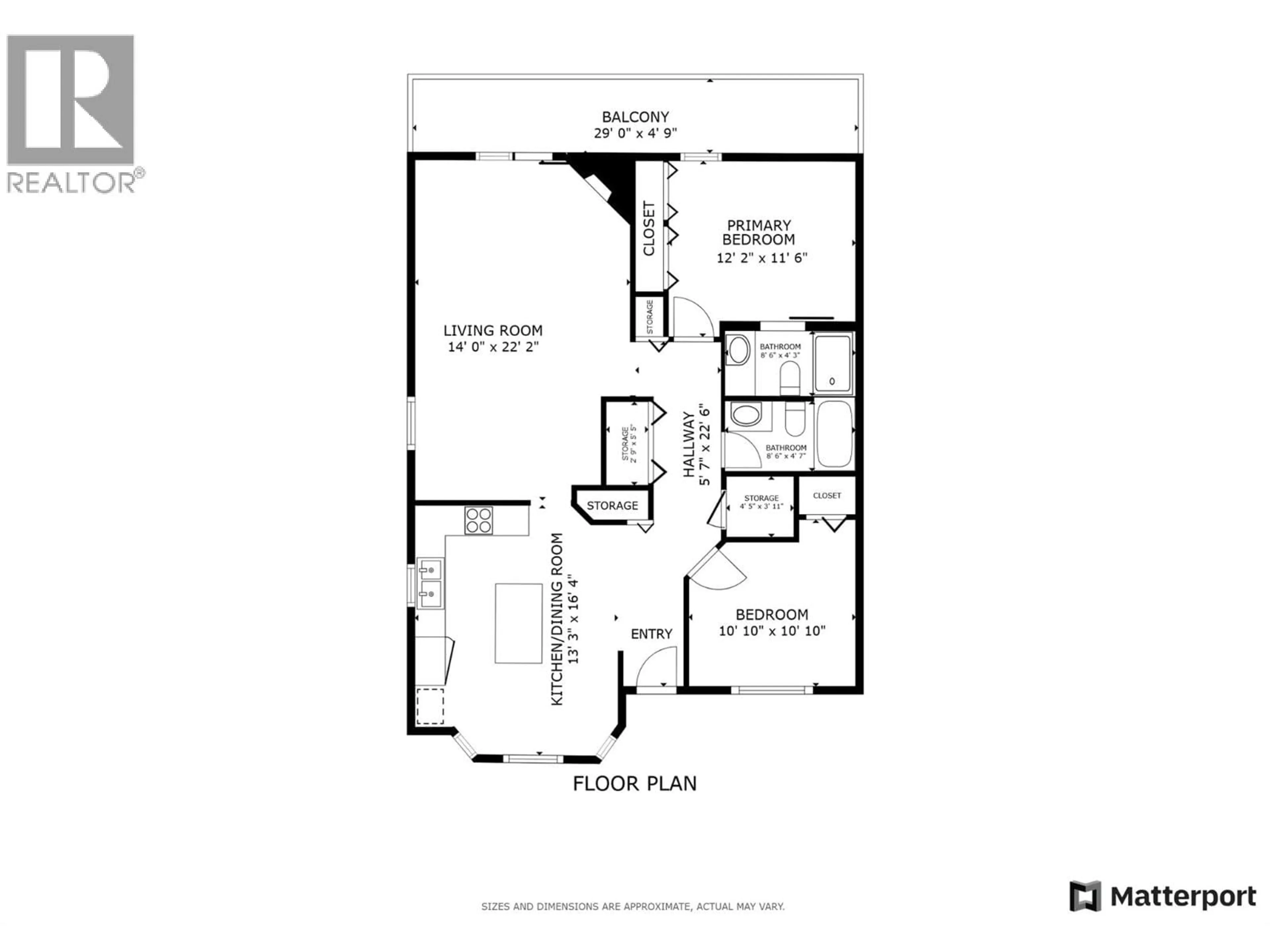 Floor plan for 6 - 2210 LOUIE DRIVE, Westbank British Columbia V4T2L7