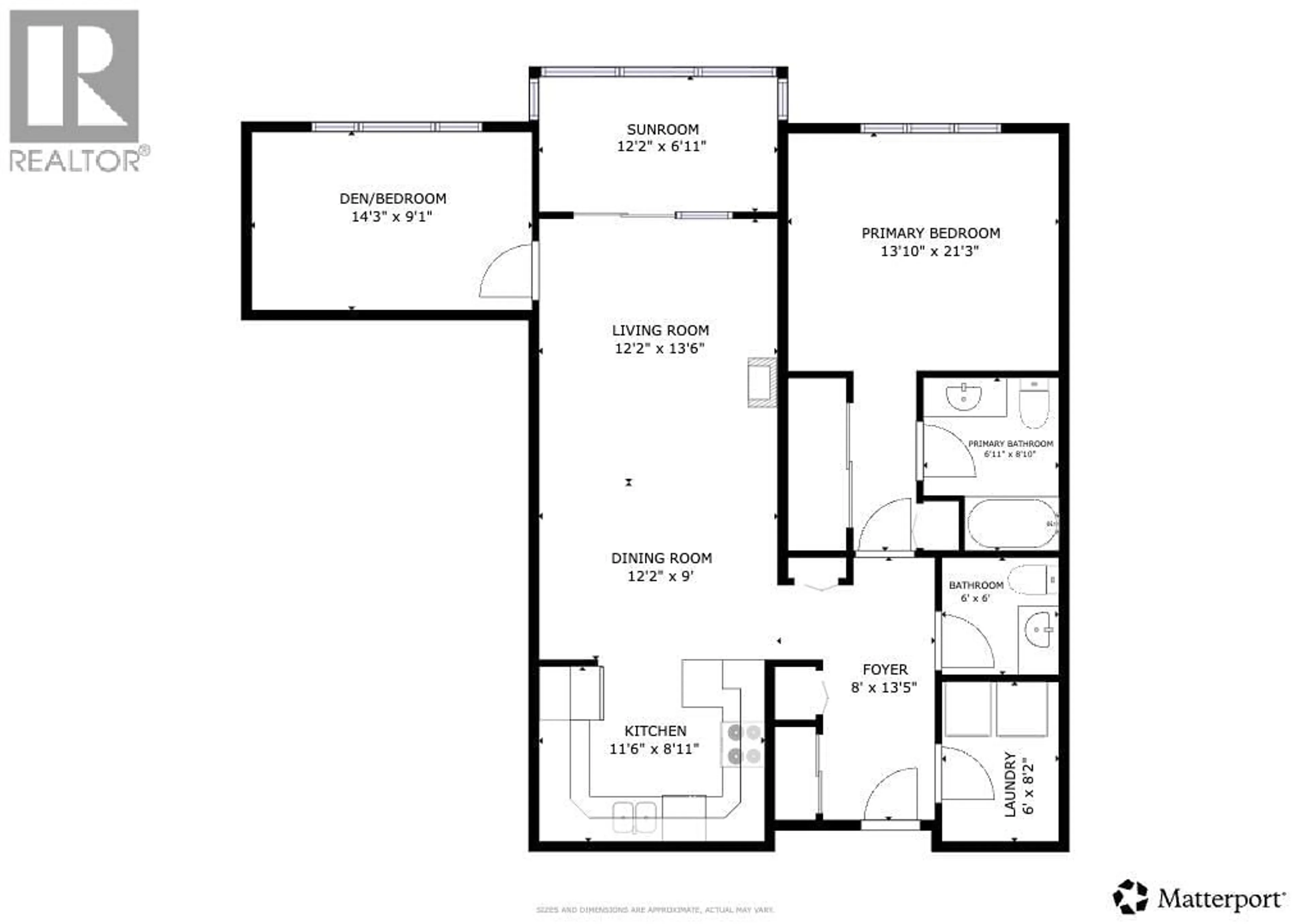 Floor plan for 101 - 1055 LAWRENCE AVENUE, Kelowna British Columbia V1Y6M3