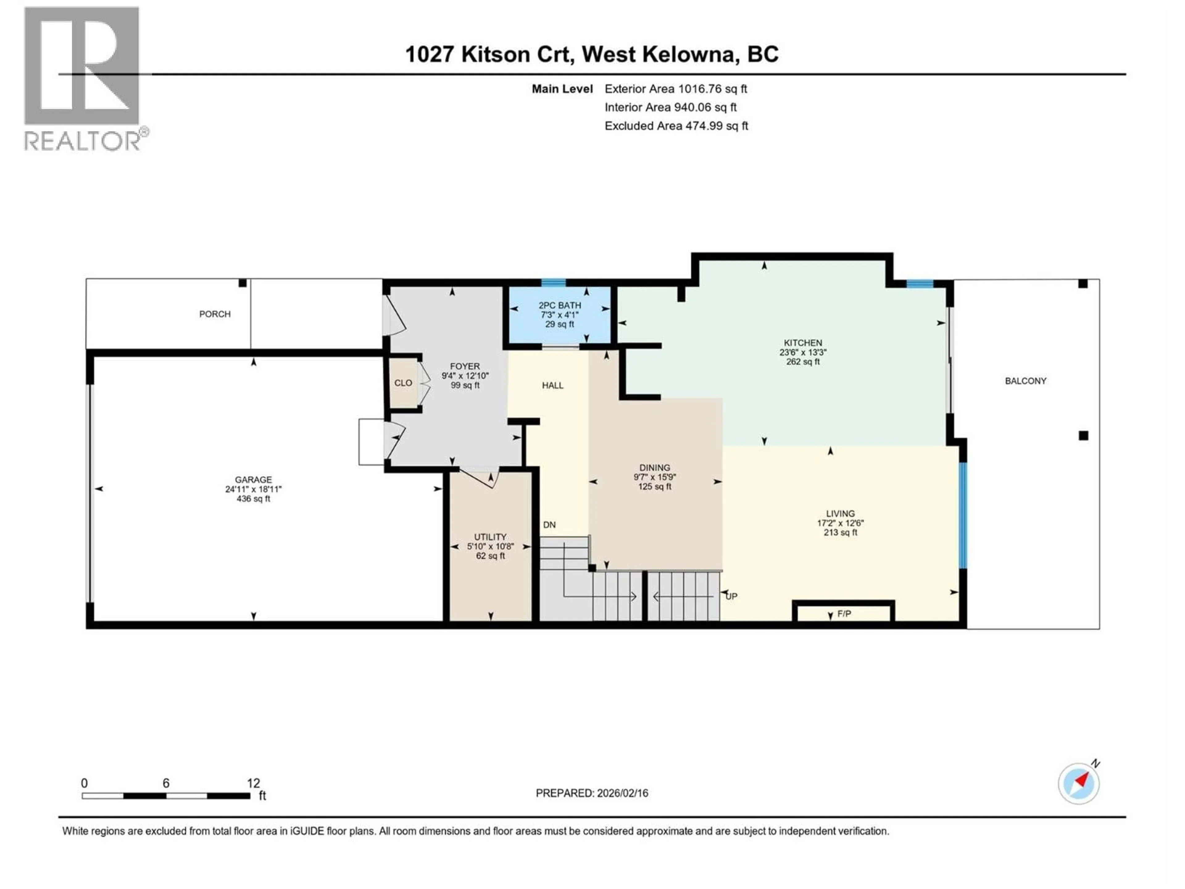 Floor plan for 1027 KITSON COURT, West Kelowna British Columbia V1Z0B9