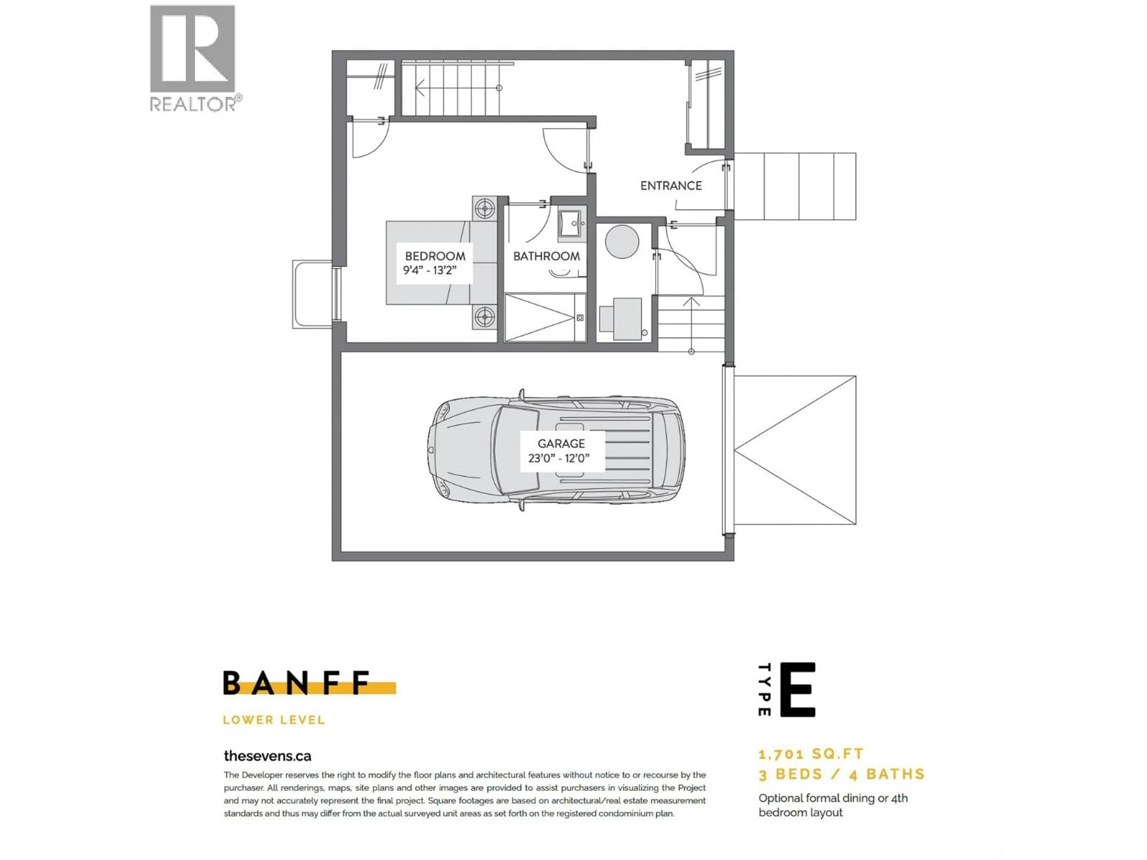 Floor plan for 3 - 1551 BOWLE-EVANS DRIVE, Golden British Columbia V0A1H6