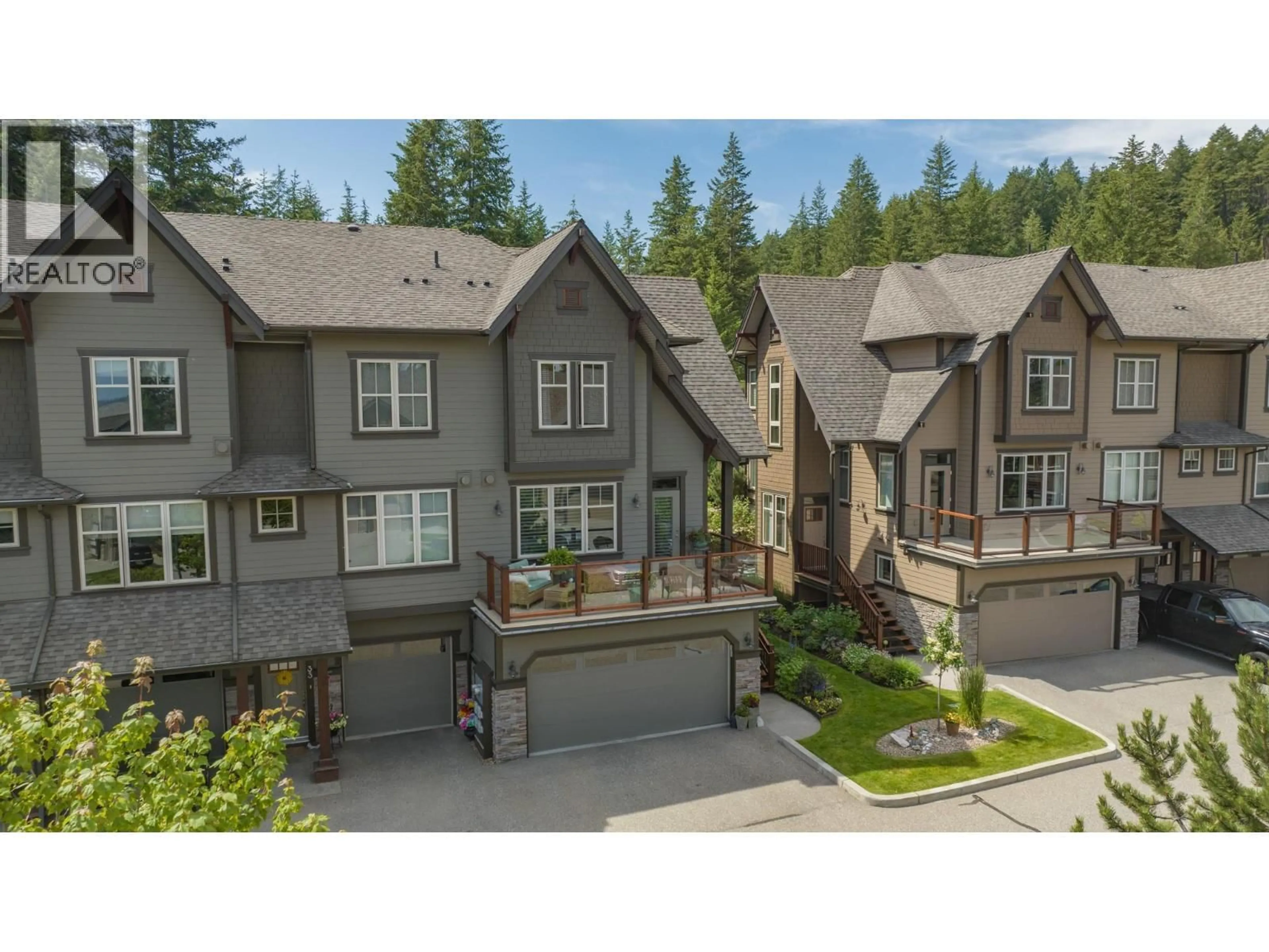 A pic from outside/outdoor area/front of a property/back of a property/a pic from drone, mountain view for 34 - 333 LONGSPOON DRIVE, Vernon British Columbia V1H2L1