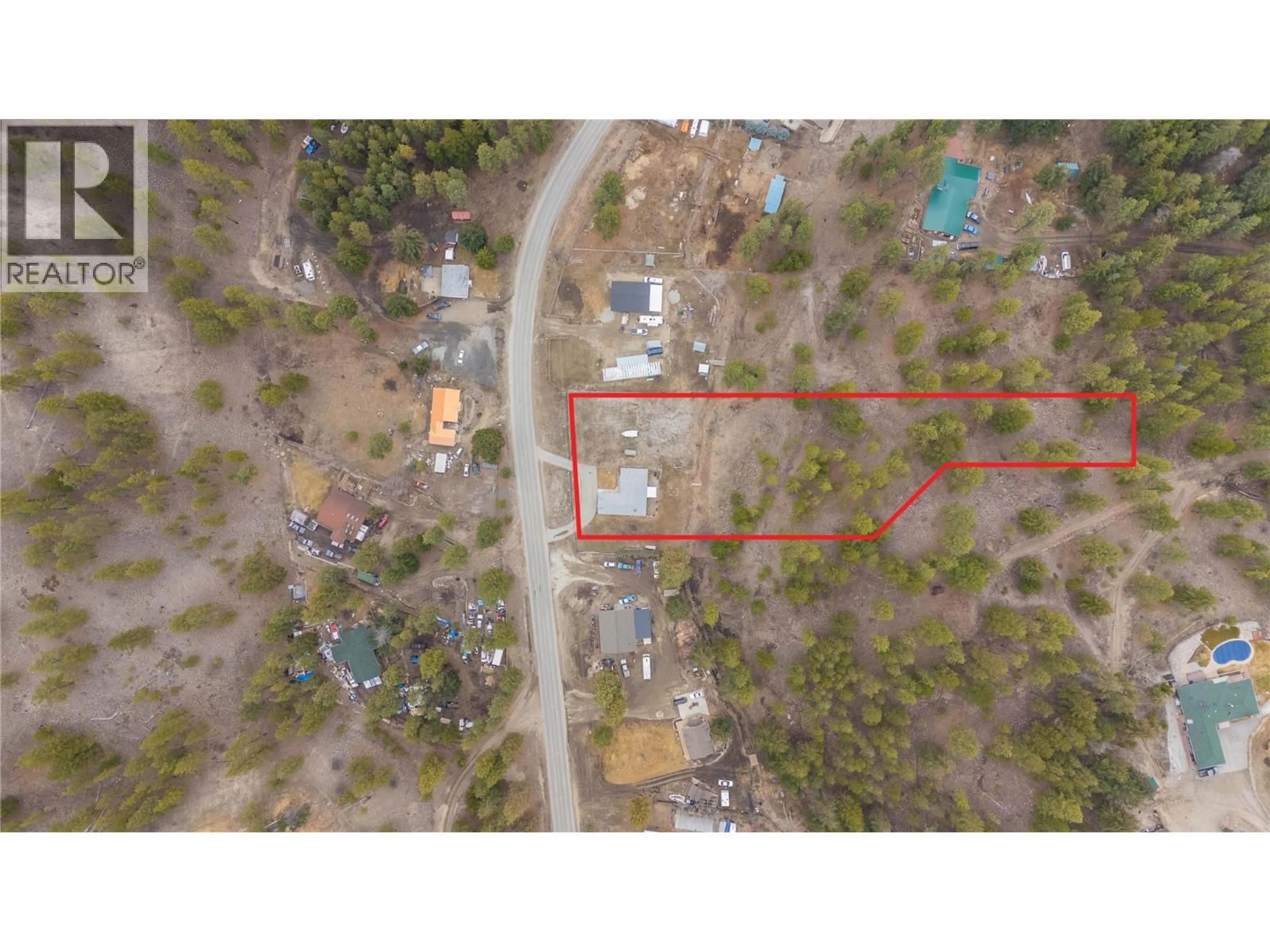 A pic from outside/outdoor area/front of a property/back of a property/a pic from drone, street for 80 FISH LAKE ROAD, Summerland British Columbia V0H1Z8