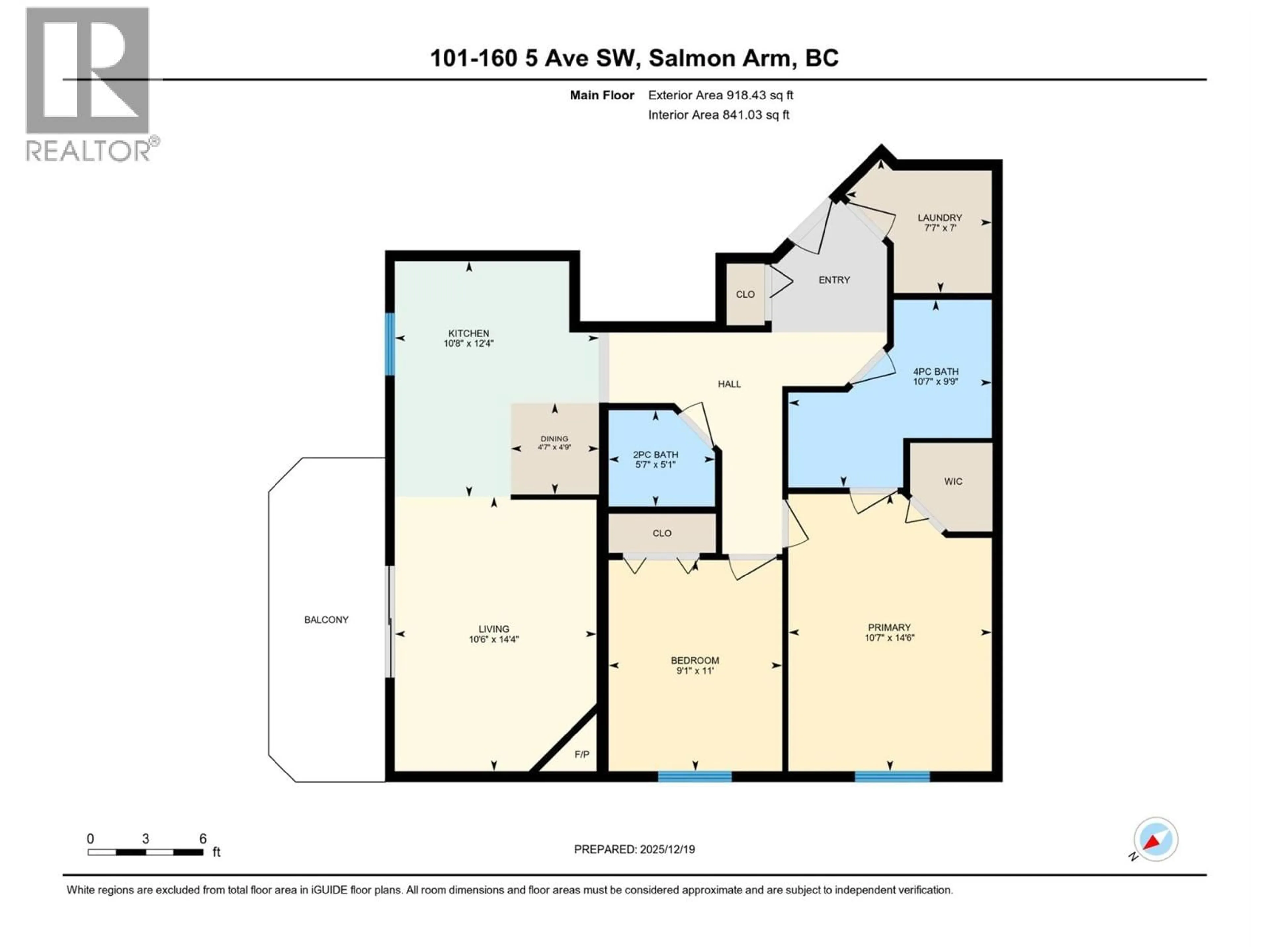 Floor plan for 101 - 160 5 AVENUE SOUTHWEST, Salmon Arm British Columbia V1E1R4