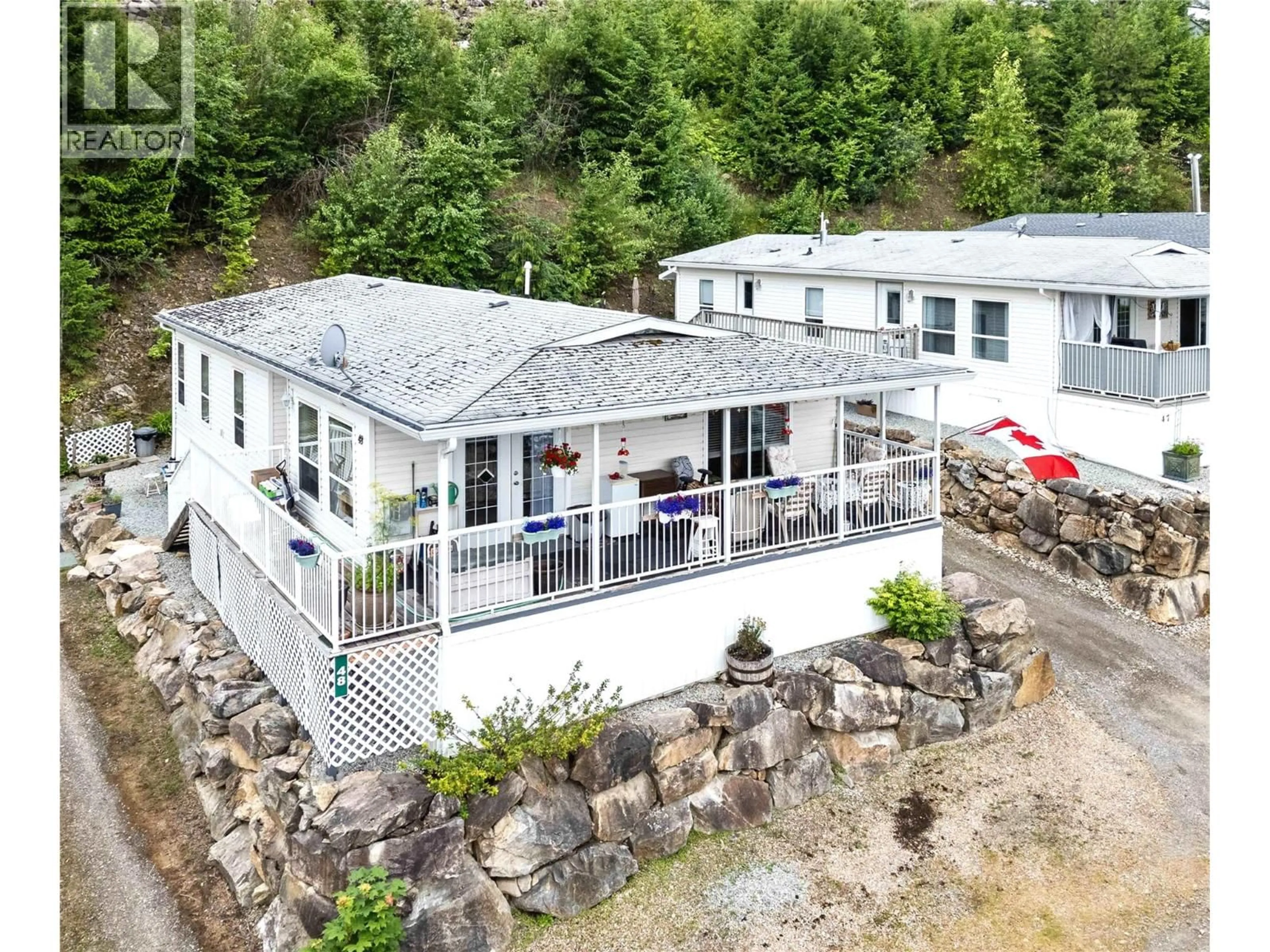 A pic from outside/outdoor area/front of a property/back of a property/a pic from drone, water/lake/river/ocean view for 48 - 1885 TAPPEN NOTCH HILL ROAD, Tappen British Columbia V0E2X0