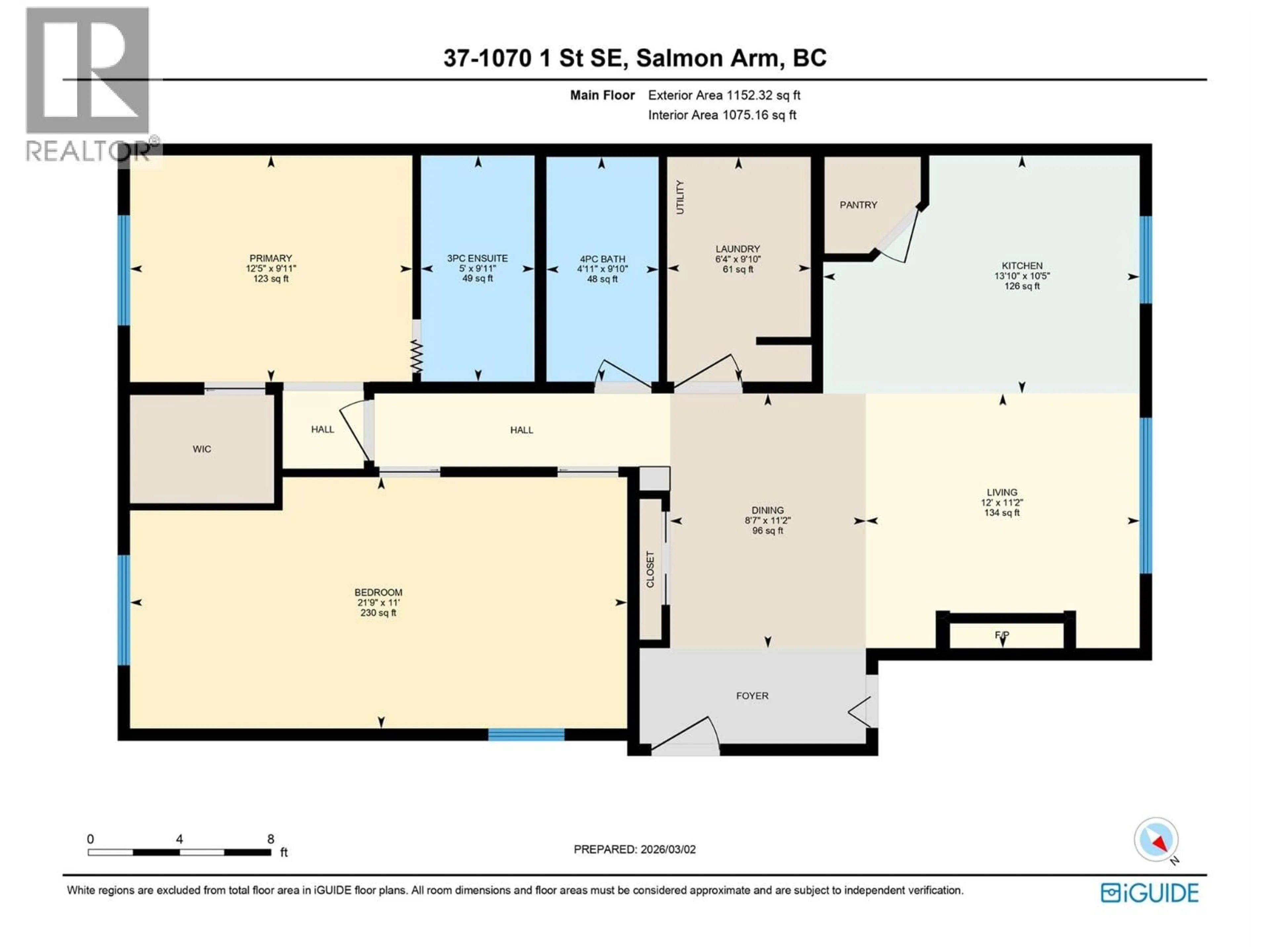 Floor plan for 37 - 1070 1 STREET SOUTHEAST, Salmon Arm British Columbia V1E0B6