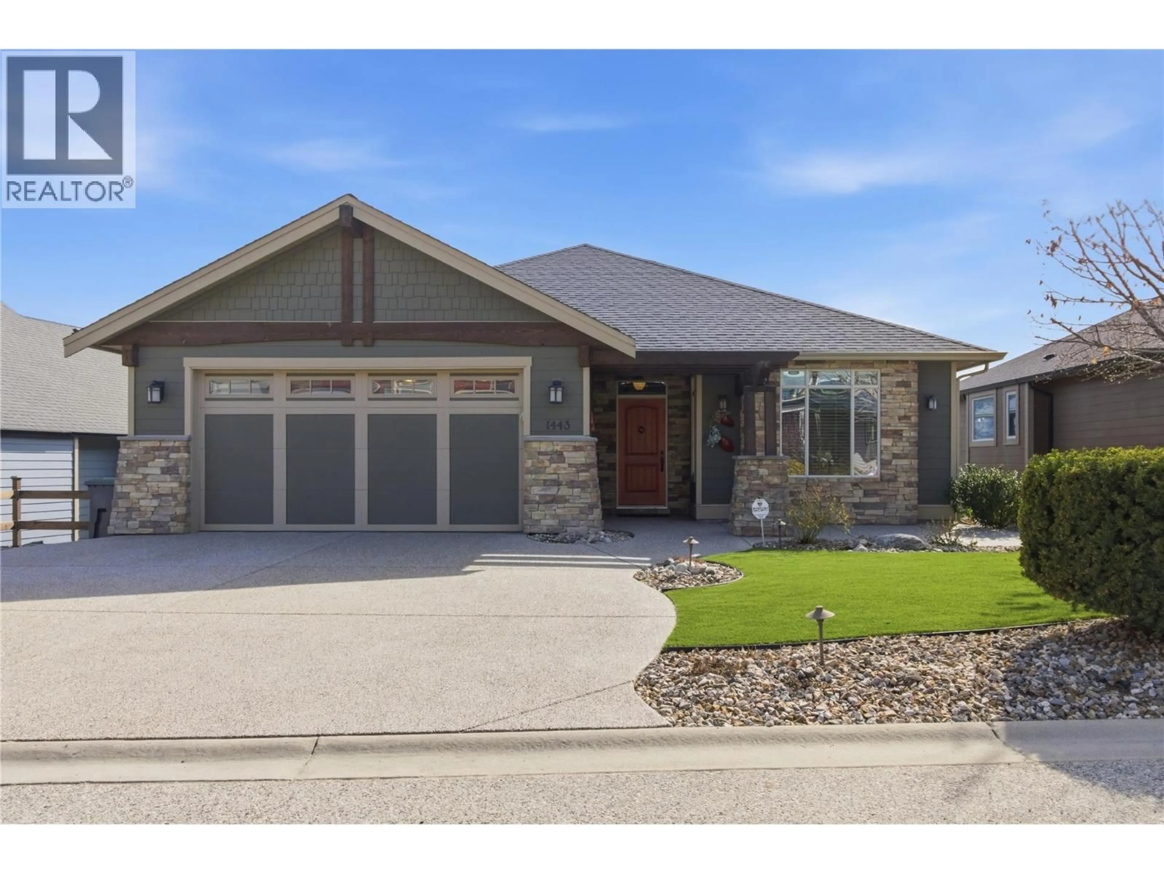 Home with brick exterior material, street for 1443 WILMOT AVENUE, Kelowna British Columbia V1P1N3