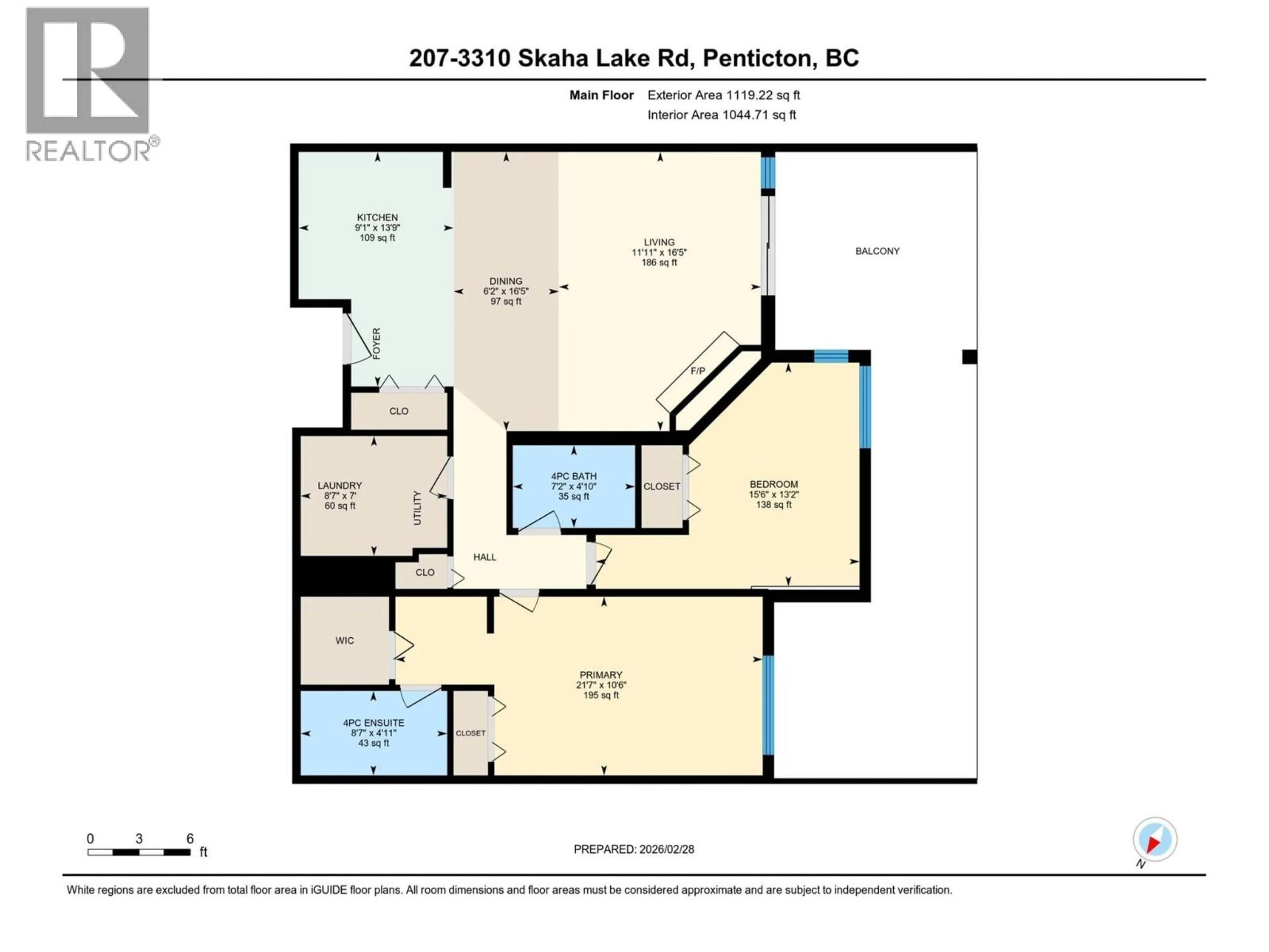 Floor plan for 207 - 3310 SKAHA LAKE ROAD, Penticton British Columbia V2A6G4