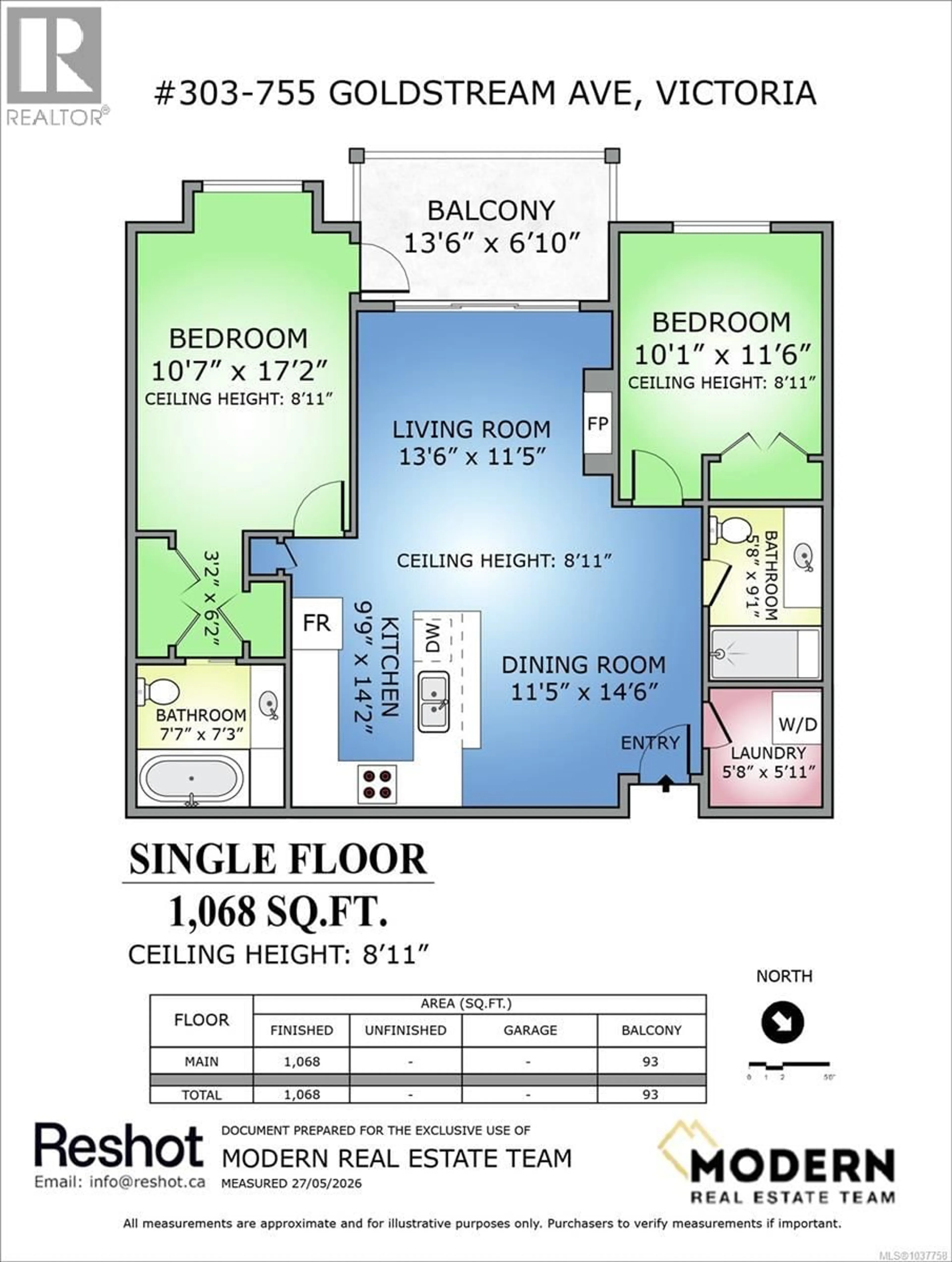 Floor plan for 303 - 755 GOLDSTREAM AVENUE, Langford British Columbia V9B2X4