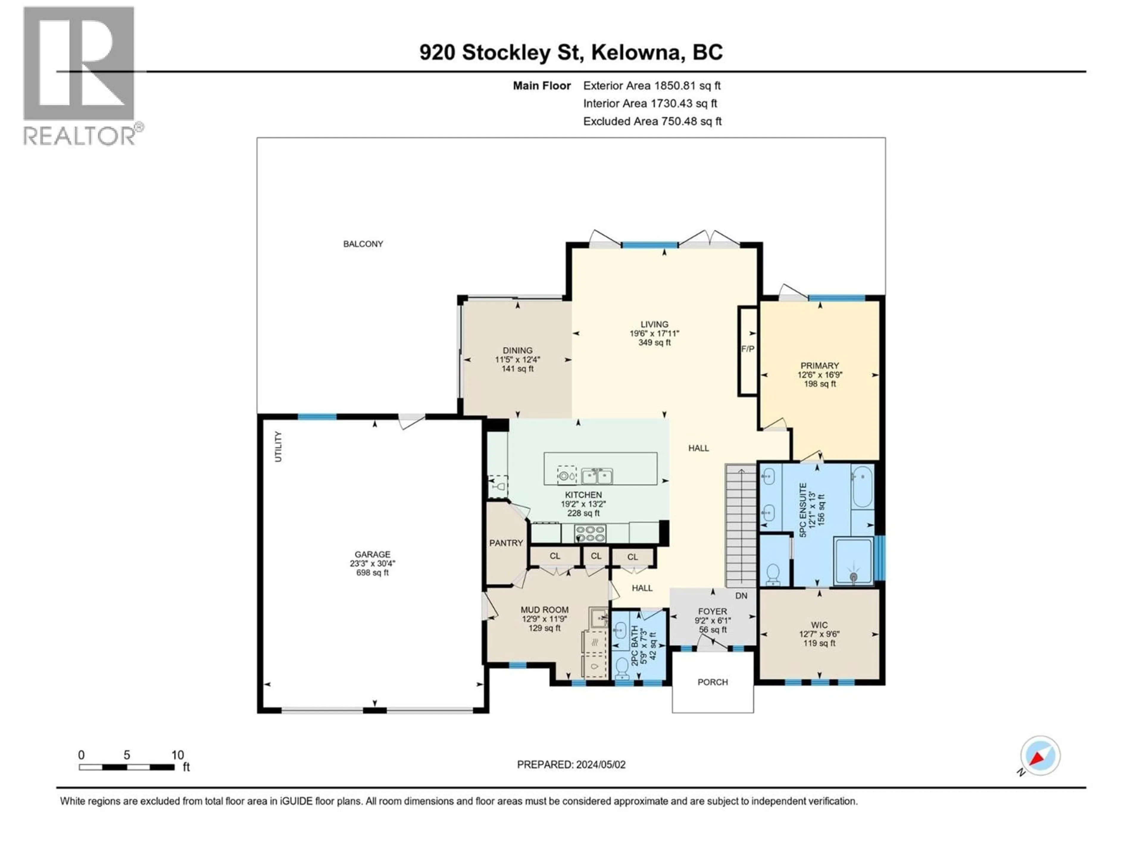 Floor plan for 920 STOCKLEY STREET, Kelowna British Columbia V1P1R6