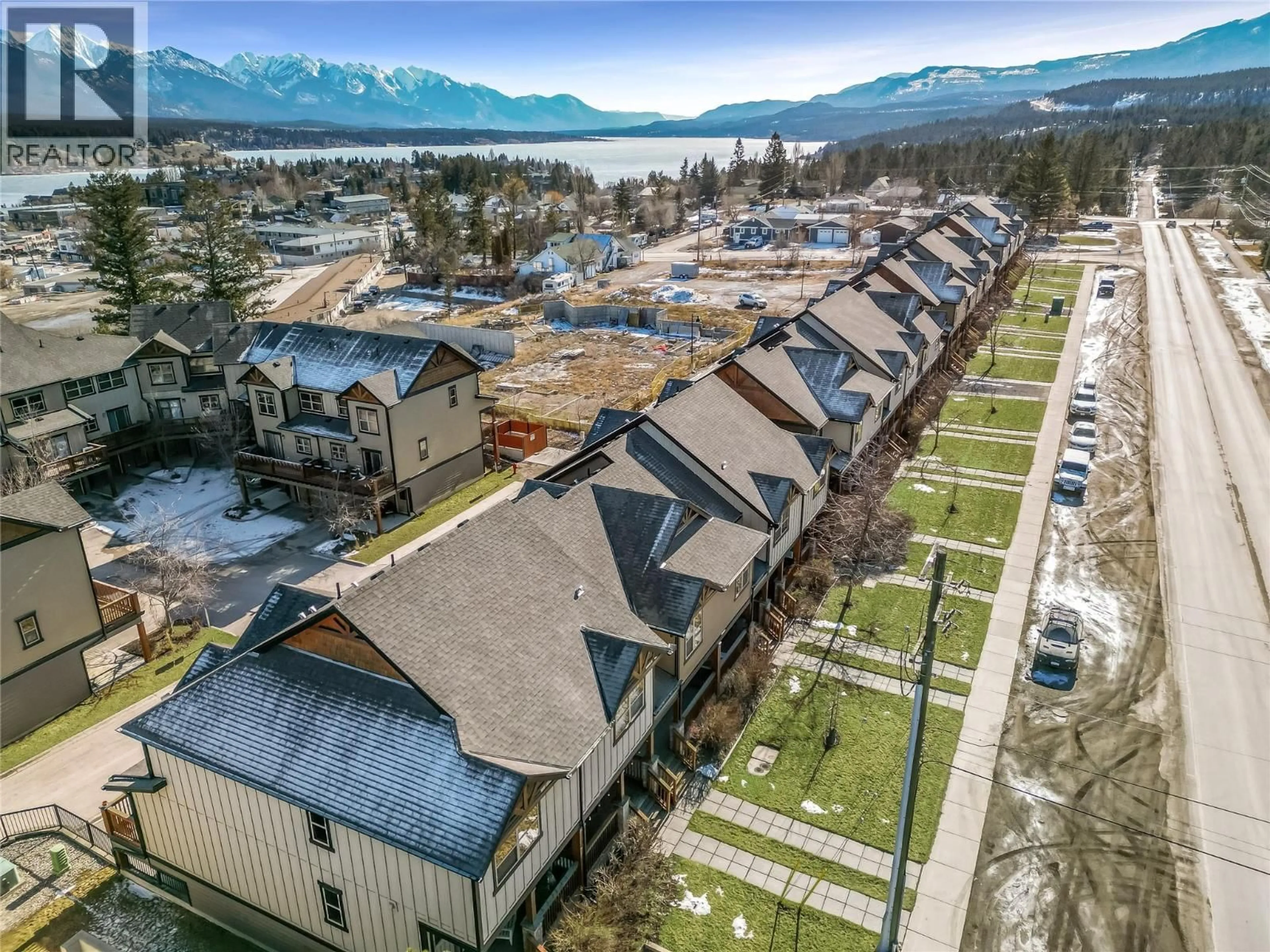 A pic from outside/outdoor area/front of a property/back of a property/a pic from drone, mountain view for 10 - 1000 9TH STREET, Invermere British Columbia V0A1K0