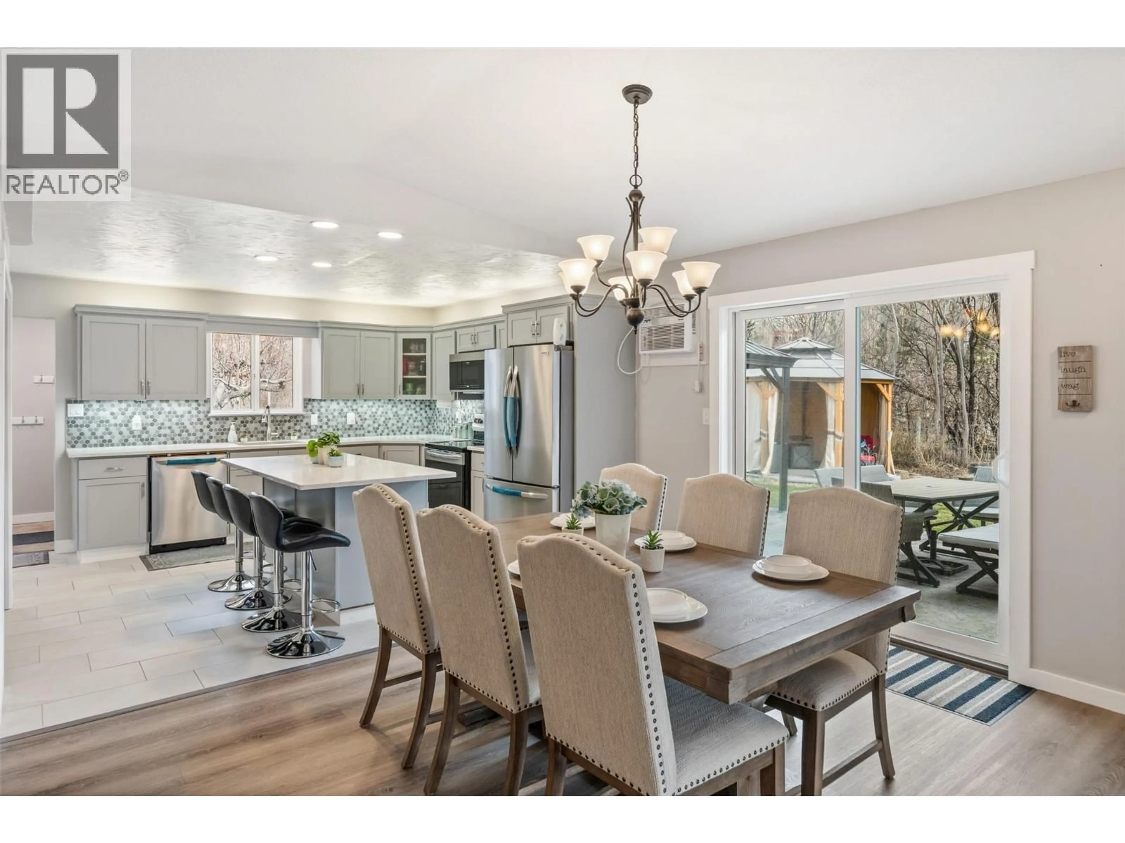 Open concept kitchen, wood/laminate floor for 2616 MIDDLE BENCH ROAD, Keremeos British Columbia V0X1N2