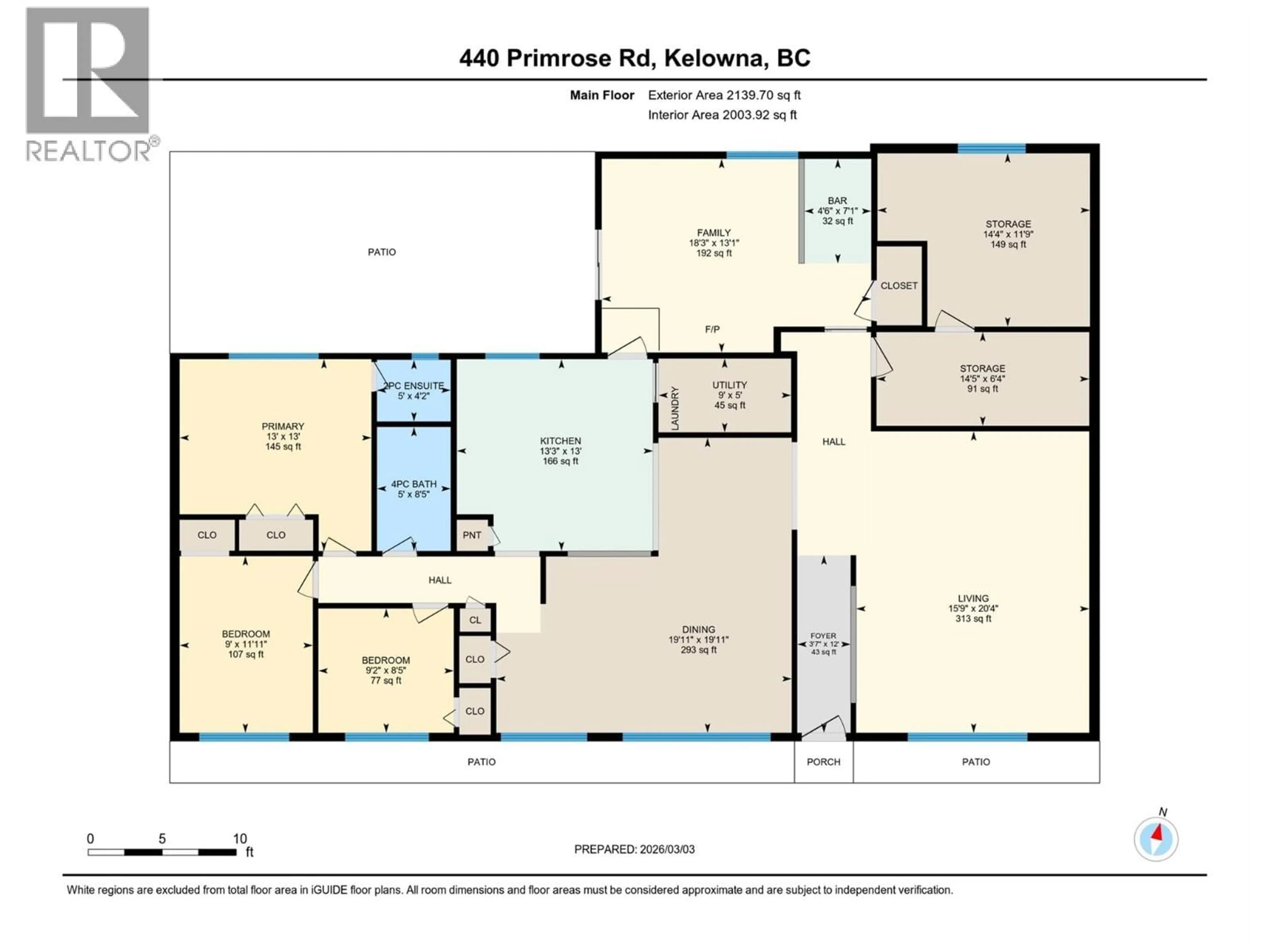 Floor plan for 440 PRIMROSE ROAD, Kelowna British Columbia V1X2G7