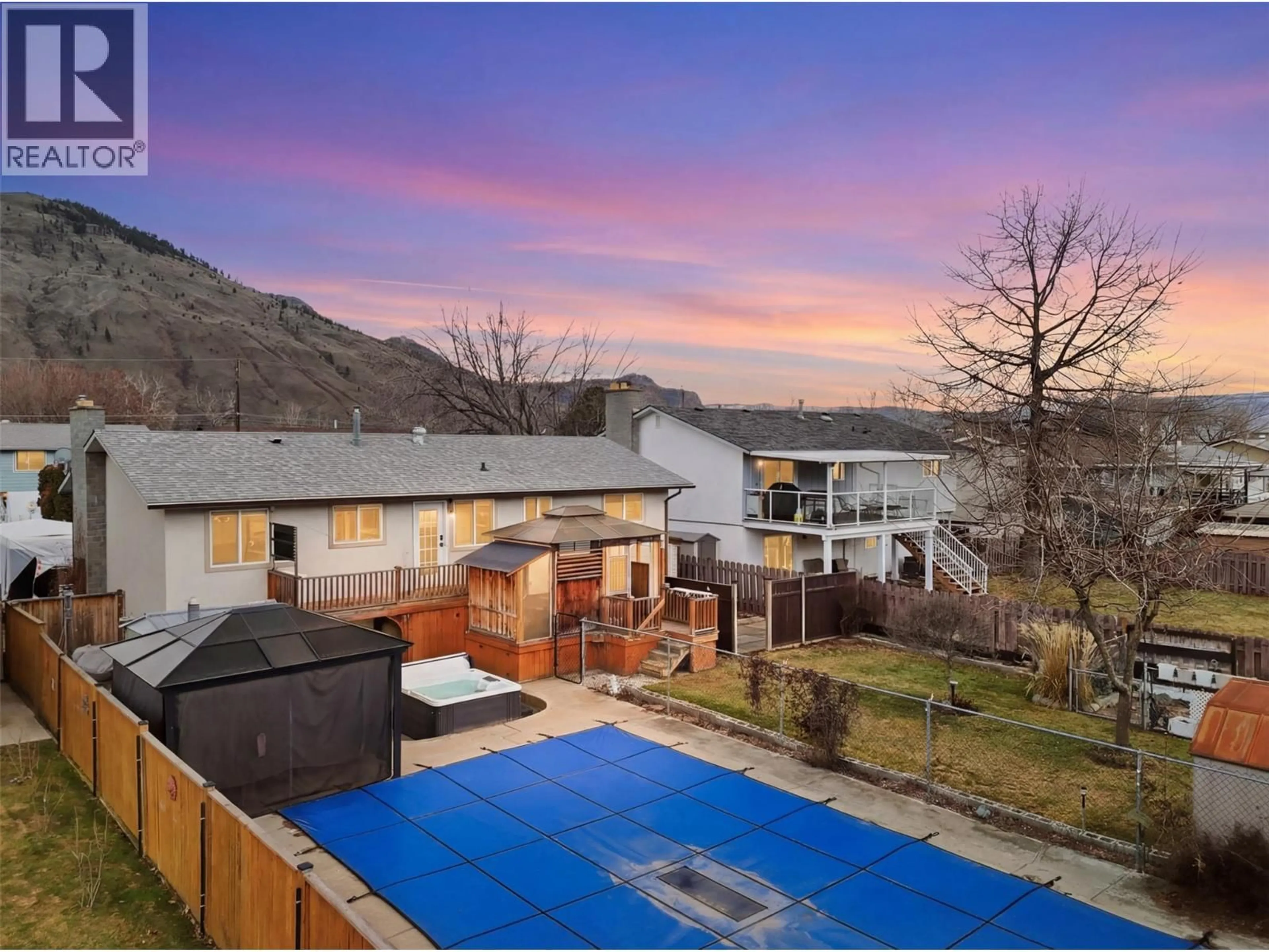 A pic from outside/outdoor area/front of a property/back of a property/a pic from drone, mountain view for 2548 SANDALWOOD DRIVE, Kamloops British Columbia V2B6V4