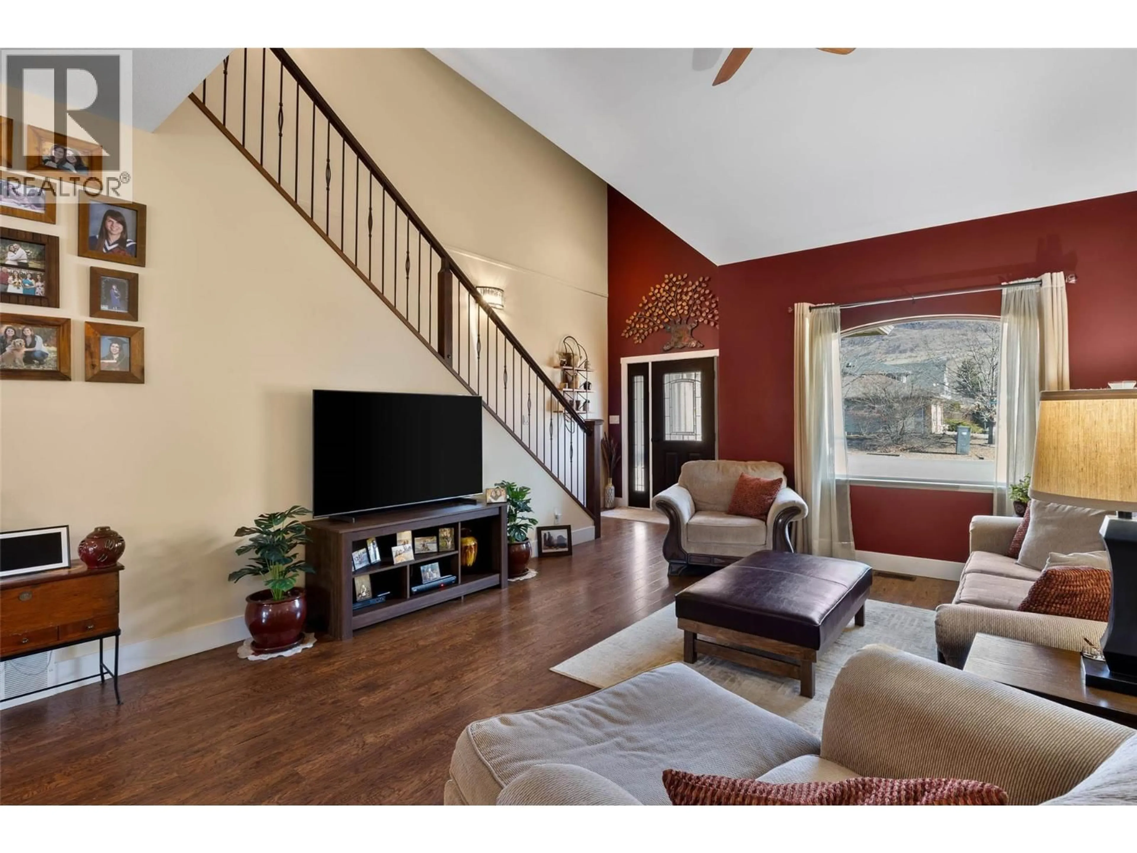 Living room with furniture, wood/laminate floor for 3132 BANK ROAD, Kamloops British Columbia V2B0G2