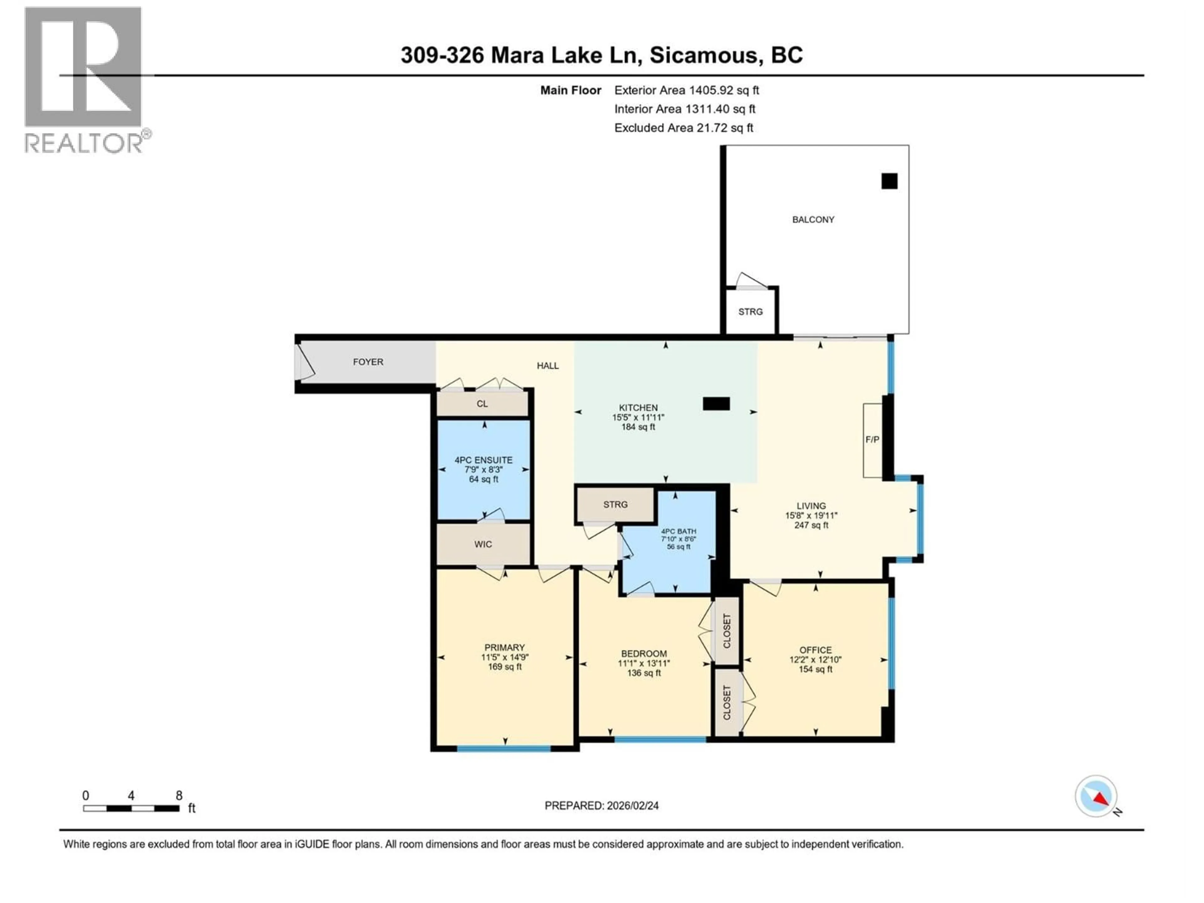 Floor plan for 309 - 326 MARA LAKE LANE, Sicamous British Columbia V0E2V0