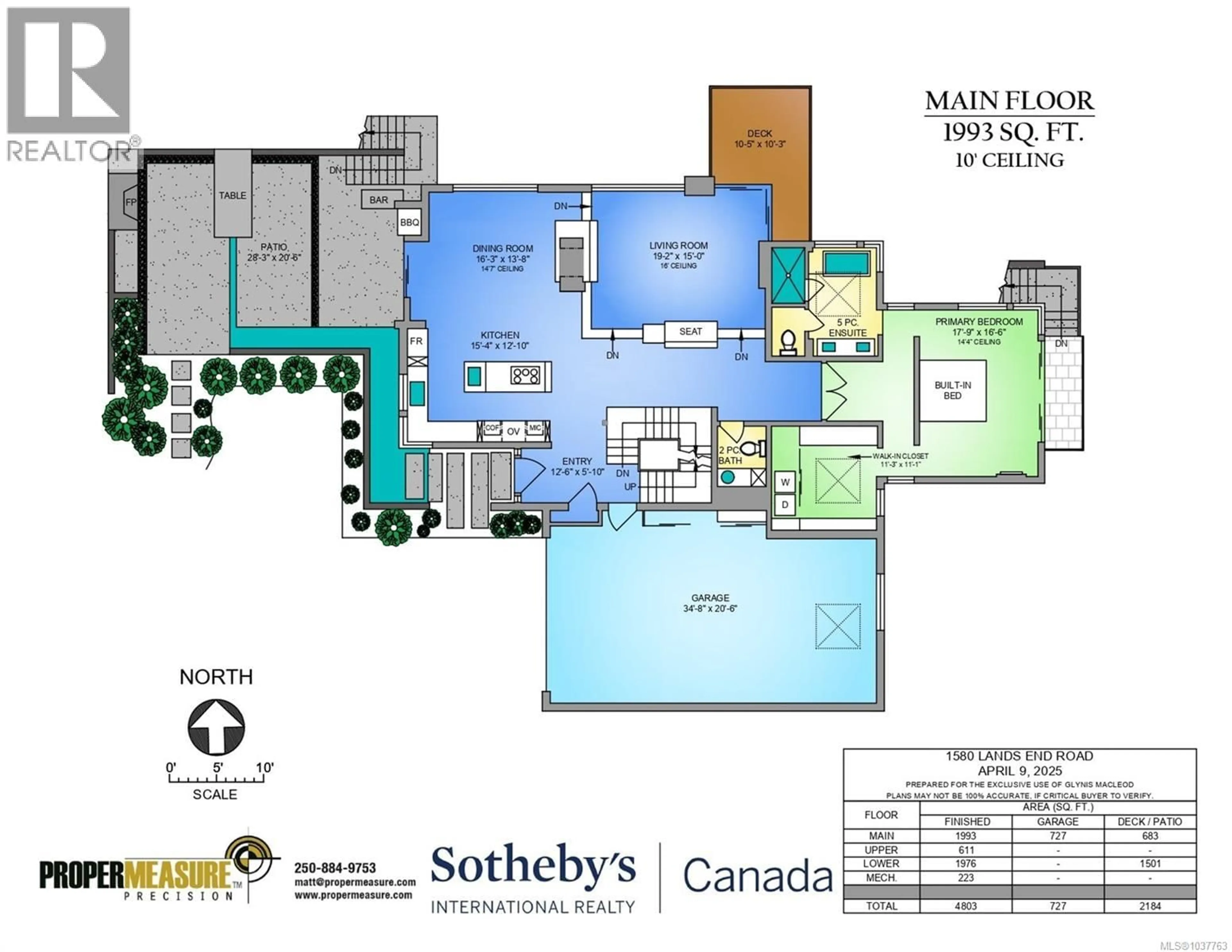 Floor plan for 1580 LANDS END ROAD, North Saanich British Columbia V8L5L5